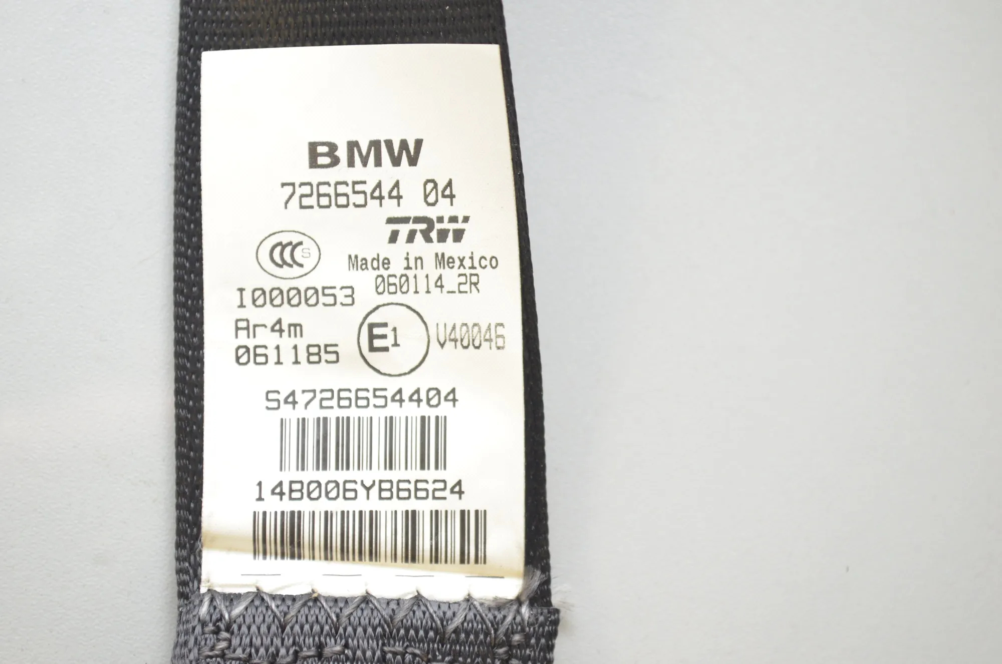Rear Right Seatbelt – OEM 7266544 · BMW X3 (F25) sDrive 20 i 2014 – 5