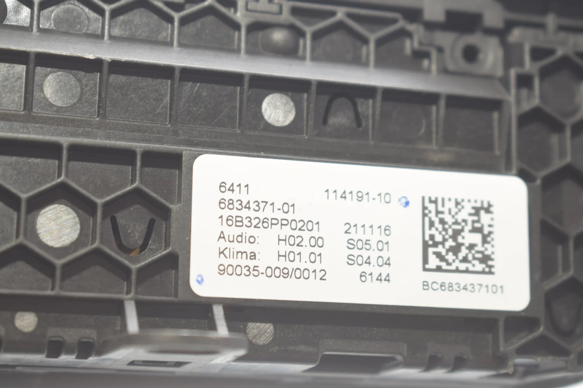 Climate Control Unit – OEM 64116834371 · BMW 7 (G11, G12) 730 d, Ld 2016 – 7