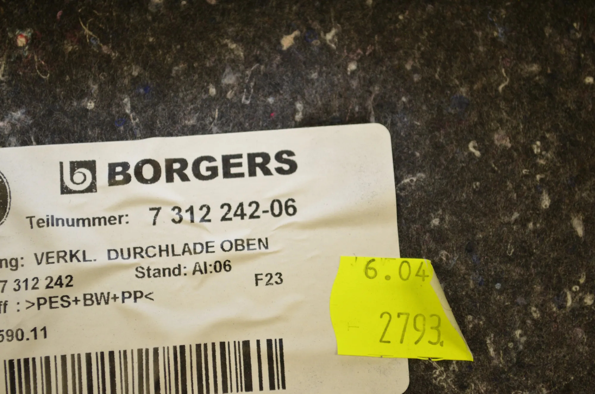 Other Boot Trunk Parts – OEM 7312242 · BMW 2 Cabrio (F23) 220 i 2017 – 5