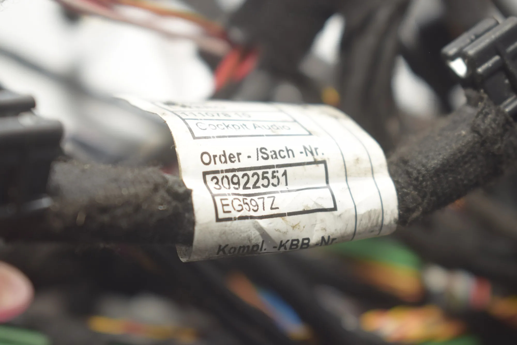 Cable Harness – OEM 9246877 · BMW 5 Touring (F11) 530 d xDrive 2011 – 6