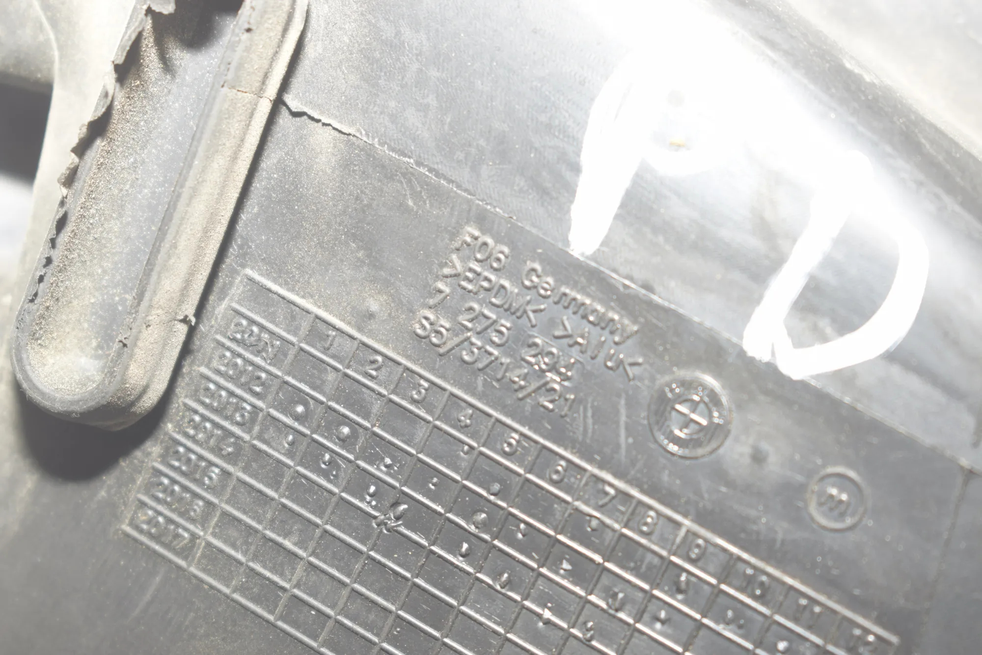 Rear Left Door Seal Rubber – OEM 7275313 · BMW 6 Gran Coupe (F06) 650 i xDrive 2013 – 9