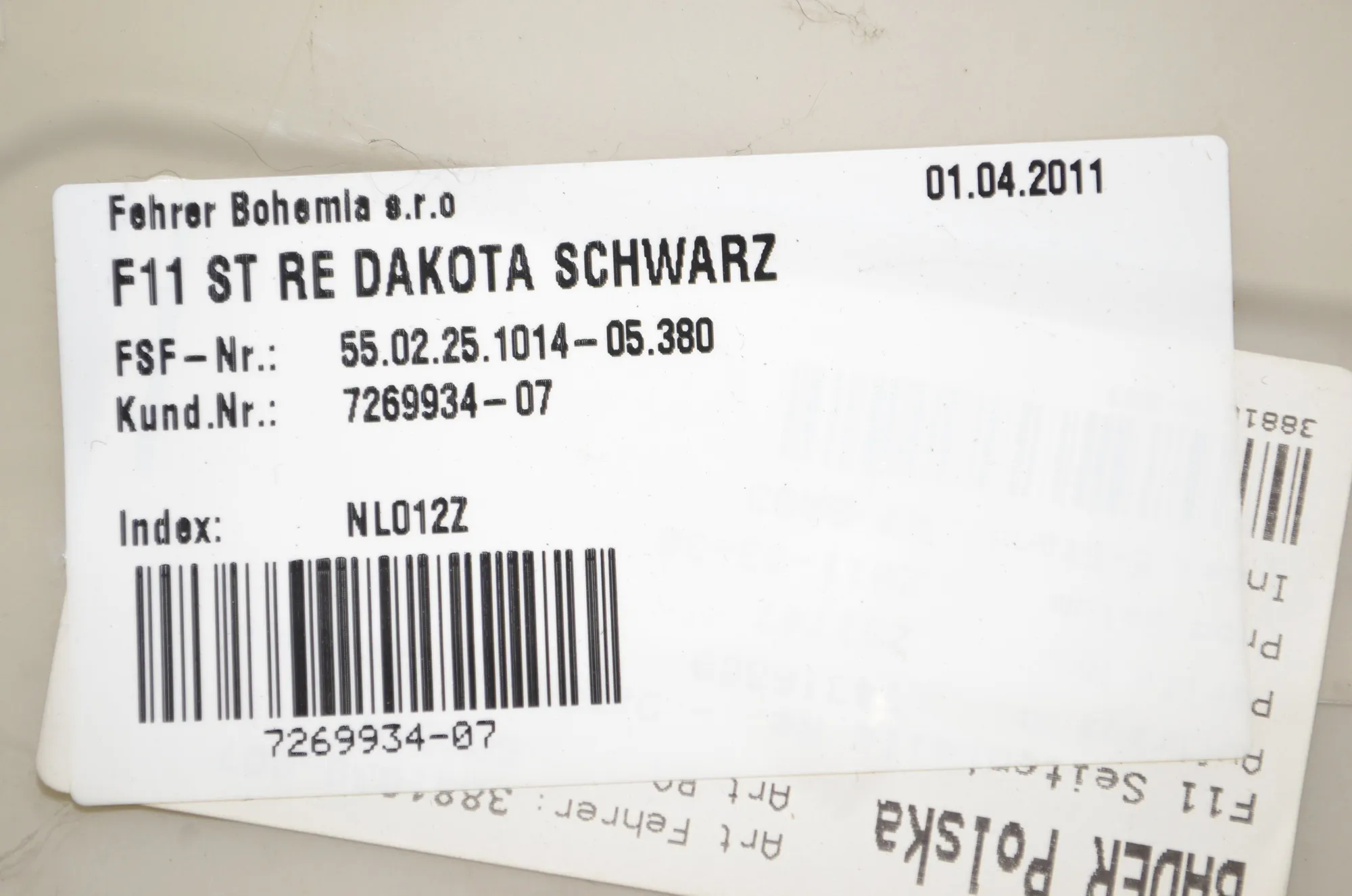 Other Interior Parts – OEM 7269934 · BMW 5 Touring (F11) 530 d xDrive 2011 – 4