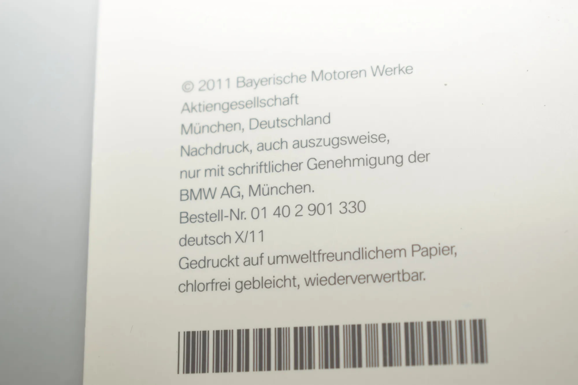 Manual Service Book – OEM 2608613 · BMW 3 (F30, F80) 320 d 2012 – 5
