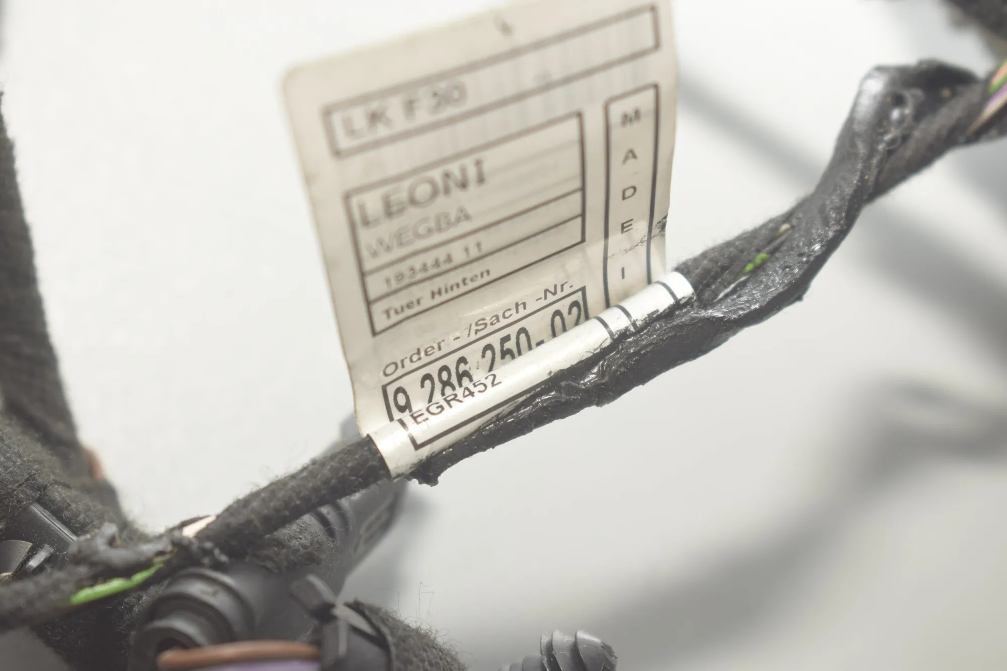 Rear Left Door Wiring – OEM 9286250 · BMW X3 (F25) xDrive 20 d 2013 – 5