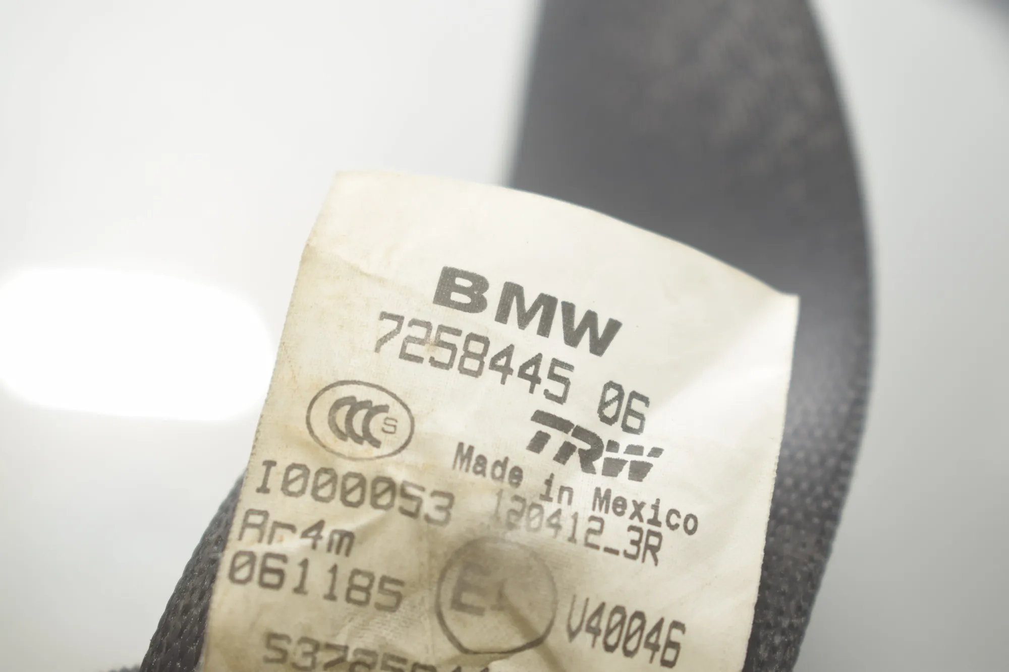 Rear Left Seatbelt – OEM 7258445 · BMW X3 (F25) xDrive 20 d 2012 – 5