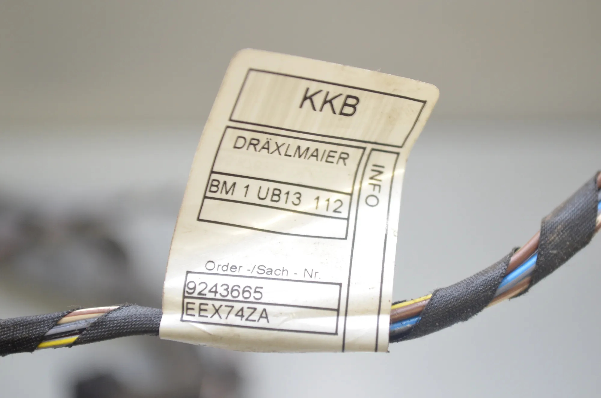Rear Right Door Wiring – OEM 9243665 · BMW X3 (F25) xDrive 20 d 2012 – 4