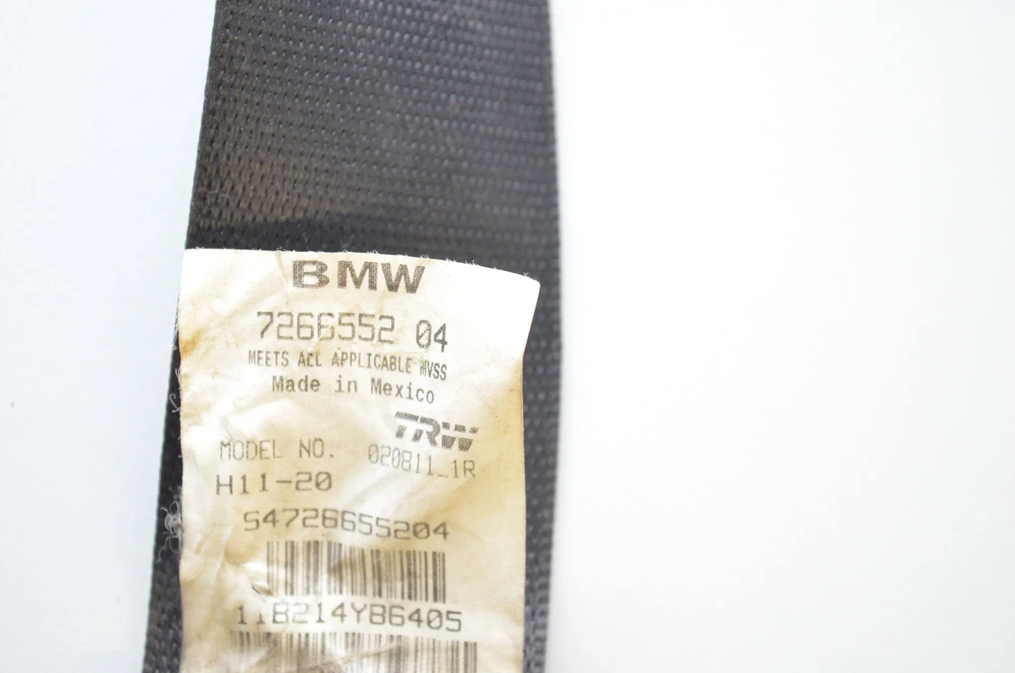 Rear Right Seatbelt – OEM 7266552 · BMW X3 (F25) xDrive 35 i 2011 – 4