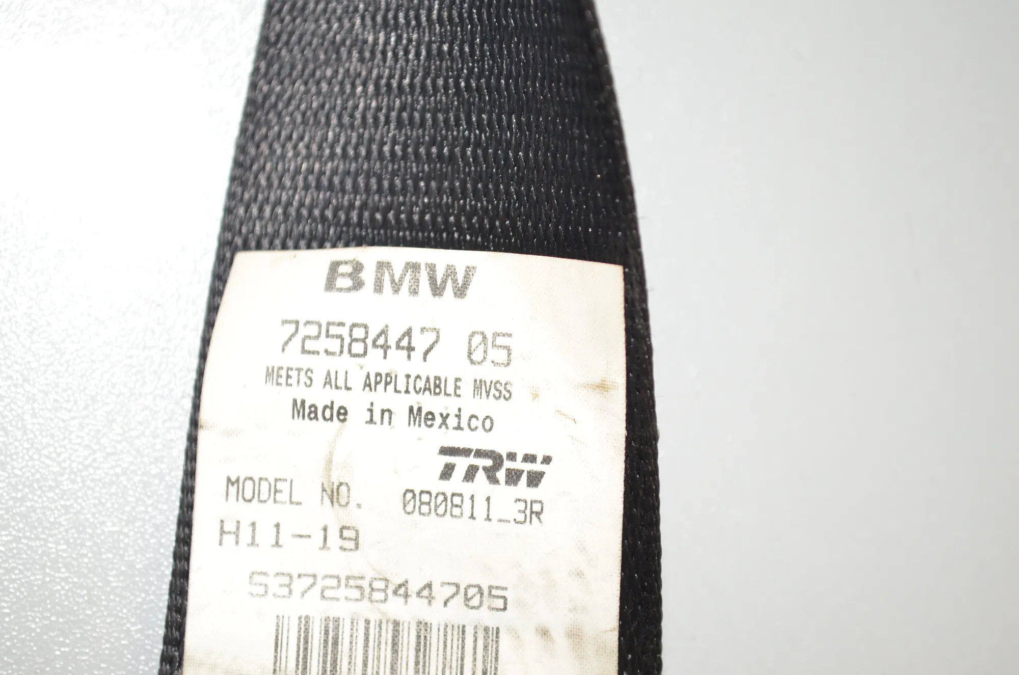 Rear Left Seatbelt – OEM 7258447 · BMW X3 (F25) xDrive 35 i 2011 – 4