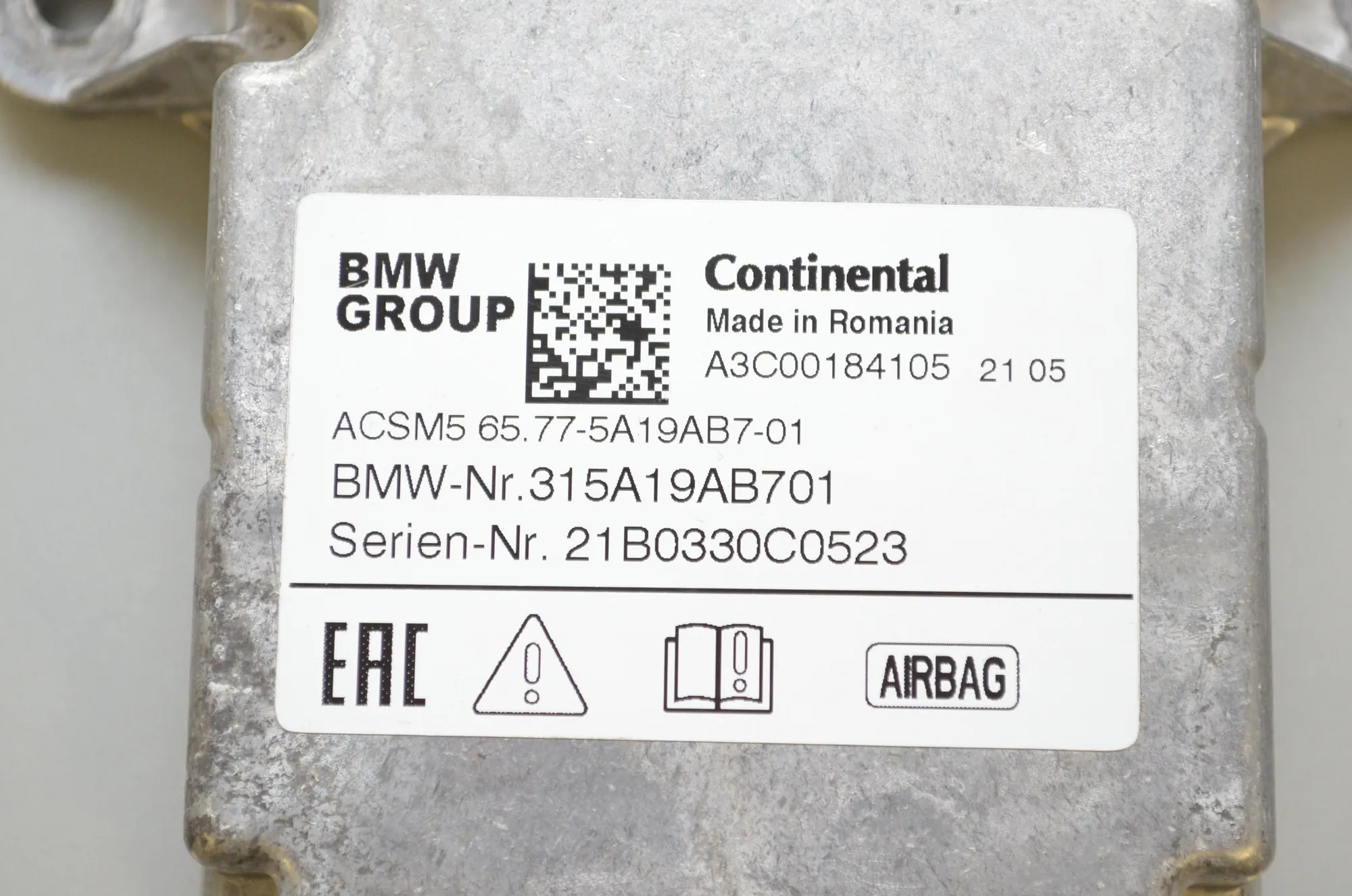 Distance Radar Sensor – OEM 5A19AB7 · BMW 3 (G20, G28) (2018 - -) 330 e 2021 – 4