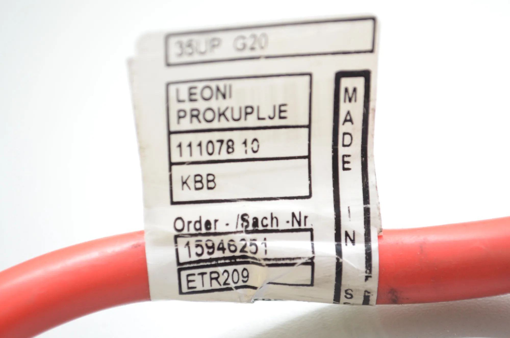 Positive Battery Cable – OEM 15946251 · BMW 3 (G20, G28) (2018 - -) 330 e 2021 – 4