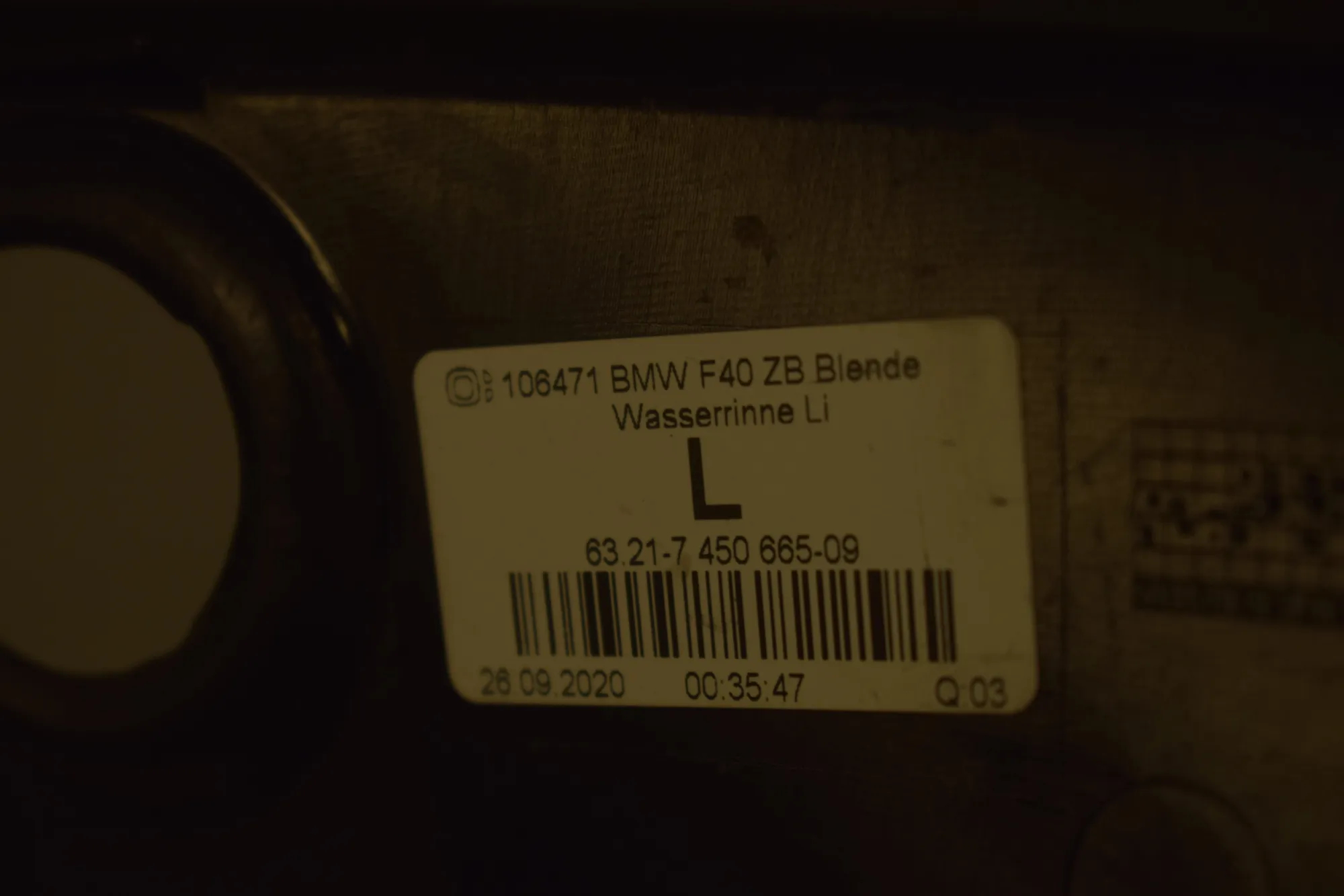 Other Trim Parts – OEM 7450665 · BMW 1 (F40) (2019 - -) (F40)118d 2020 – 5