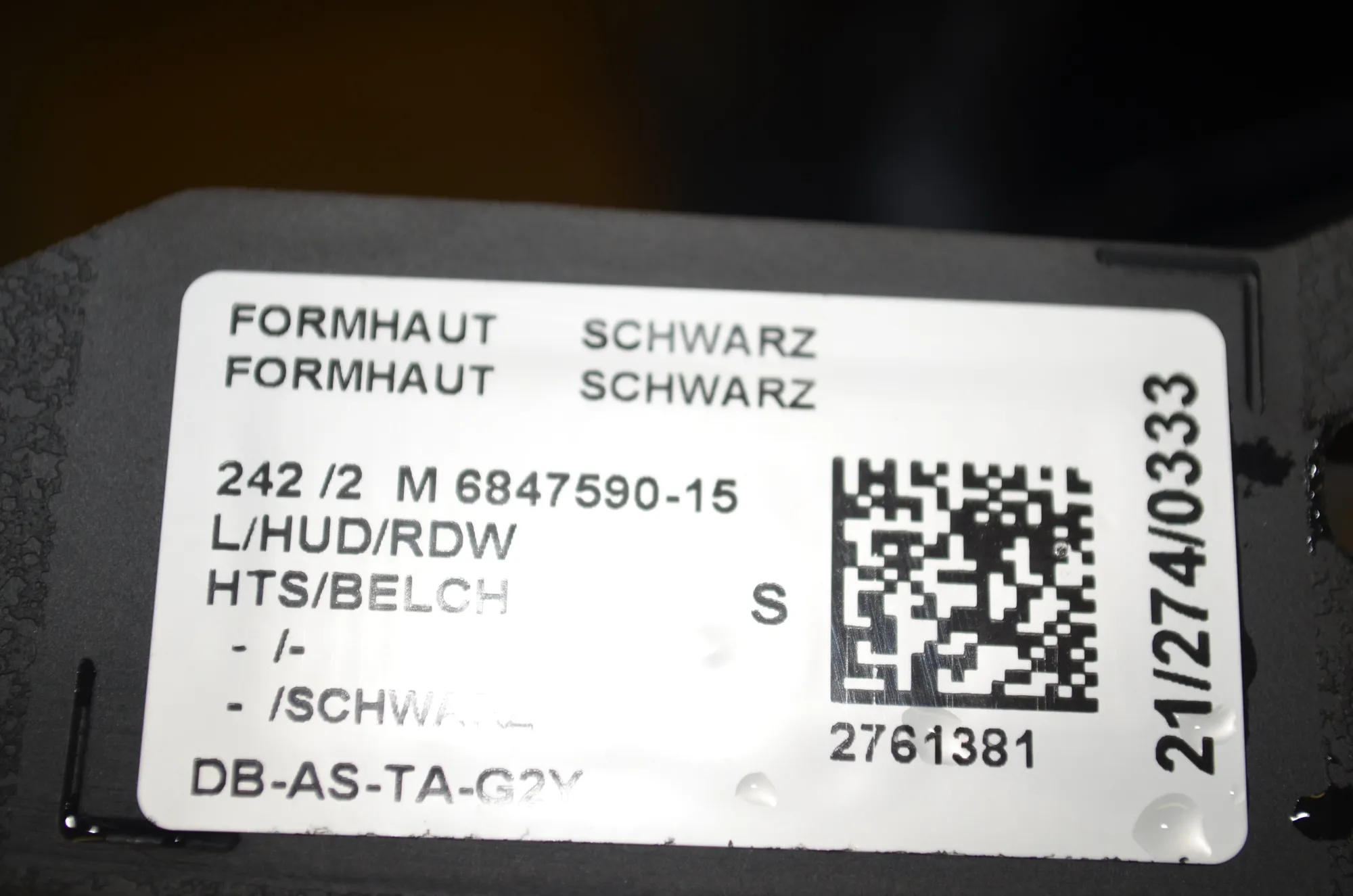 Dashboard – OEM 6847590 · BMW 3 (G20, G28) (2018 - -) 330 e Plug-in-Hybrid 2021 – 5
