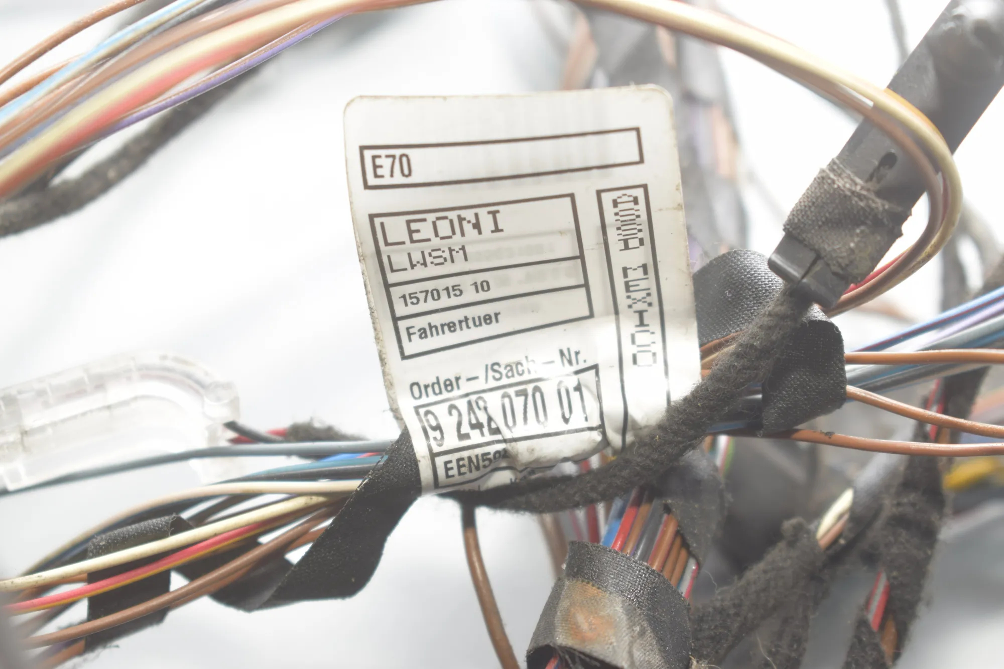 Rear Right Door Wiring – OEM 9242070 · BMW X5 (E70) xDrive 40 d 2010 – 7