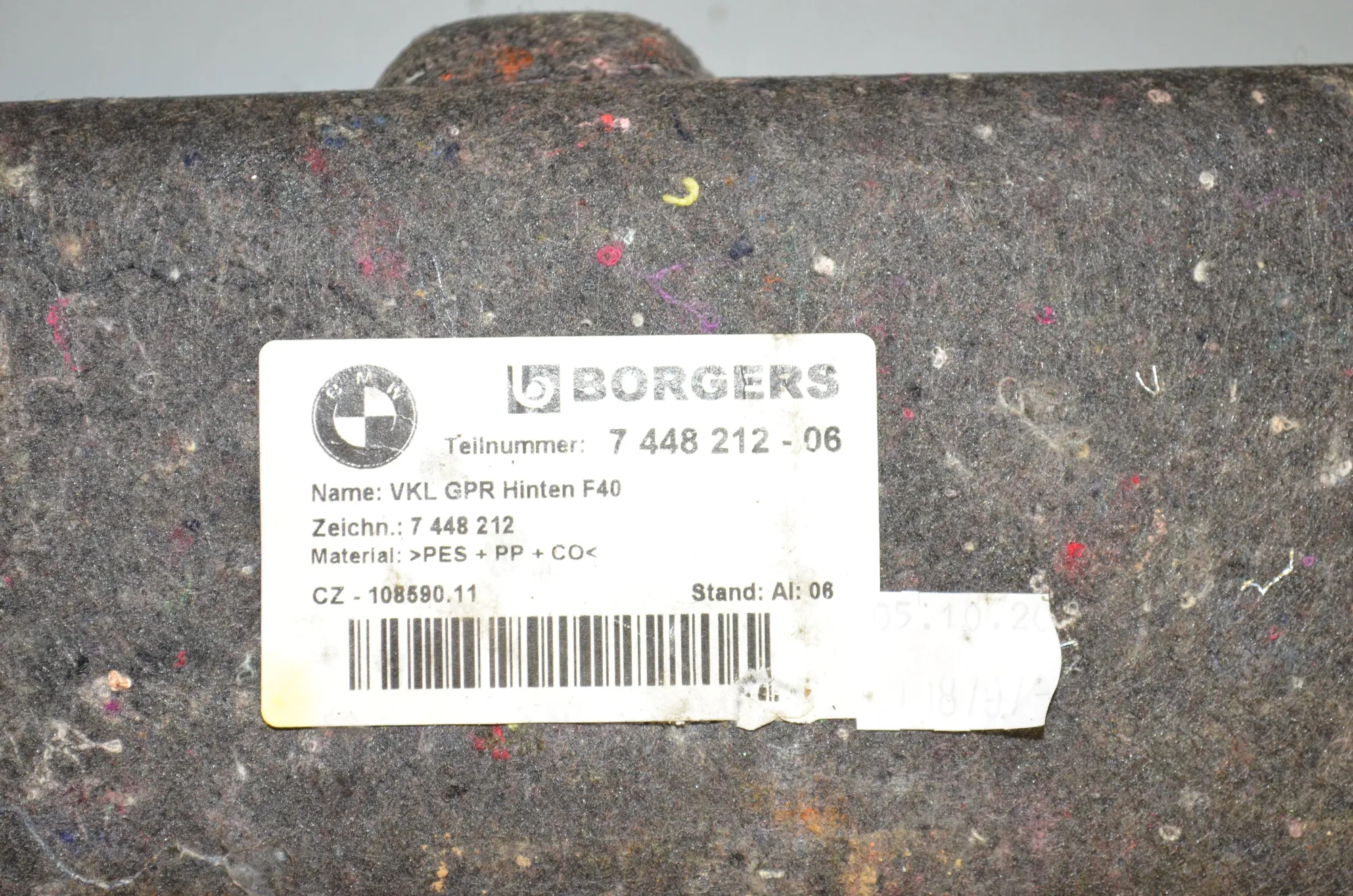 Trunk Boot Trim – OEM 7448212 · BMW 1 (F40) (2019 - -) (F40)118d 2020 – 4