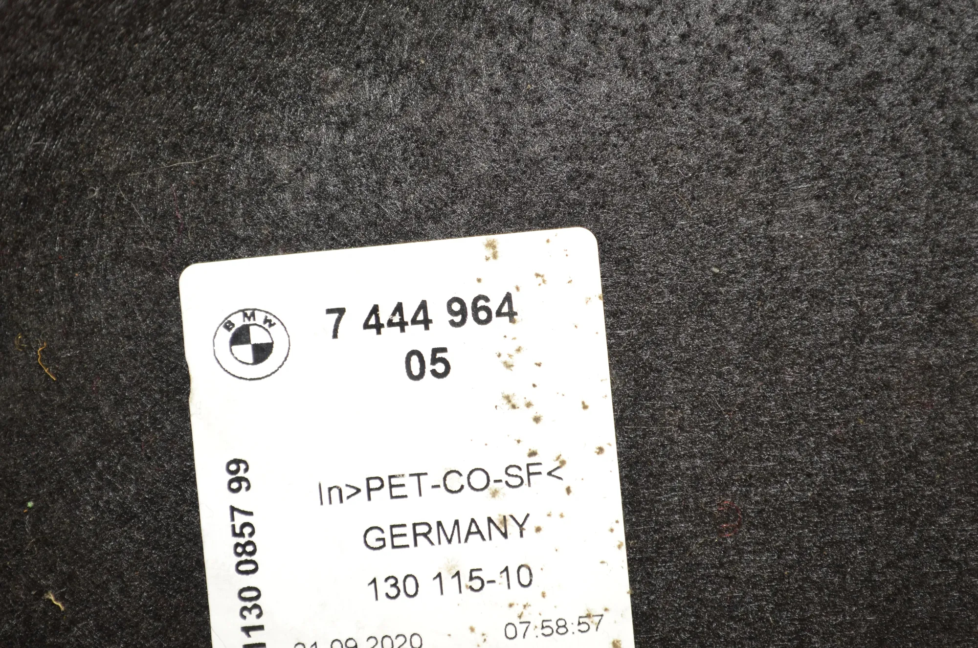 Sound Insulation – OEM 7444963 · BMW 1 (F40) (2019 - -) (F40)118d 2020 – 4