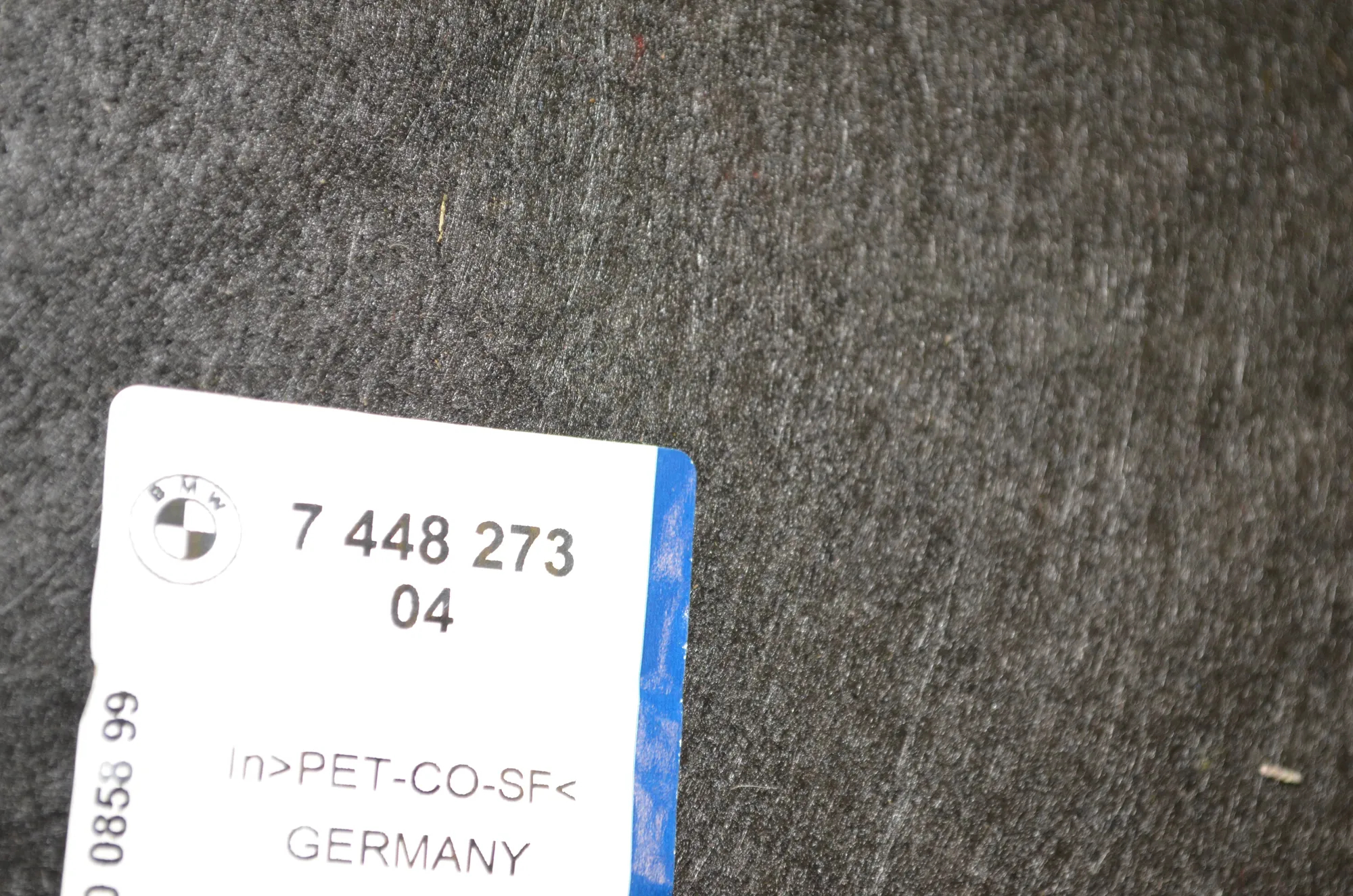Sound Insulation – OEM 7444963 · BMW 1 (F40) (2019 - -) (F40)118d 2020 – 7