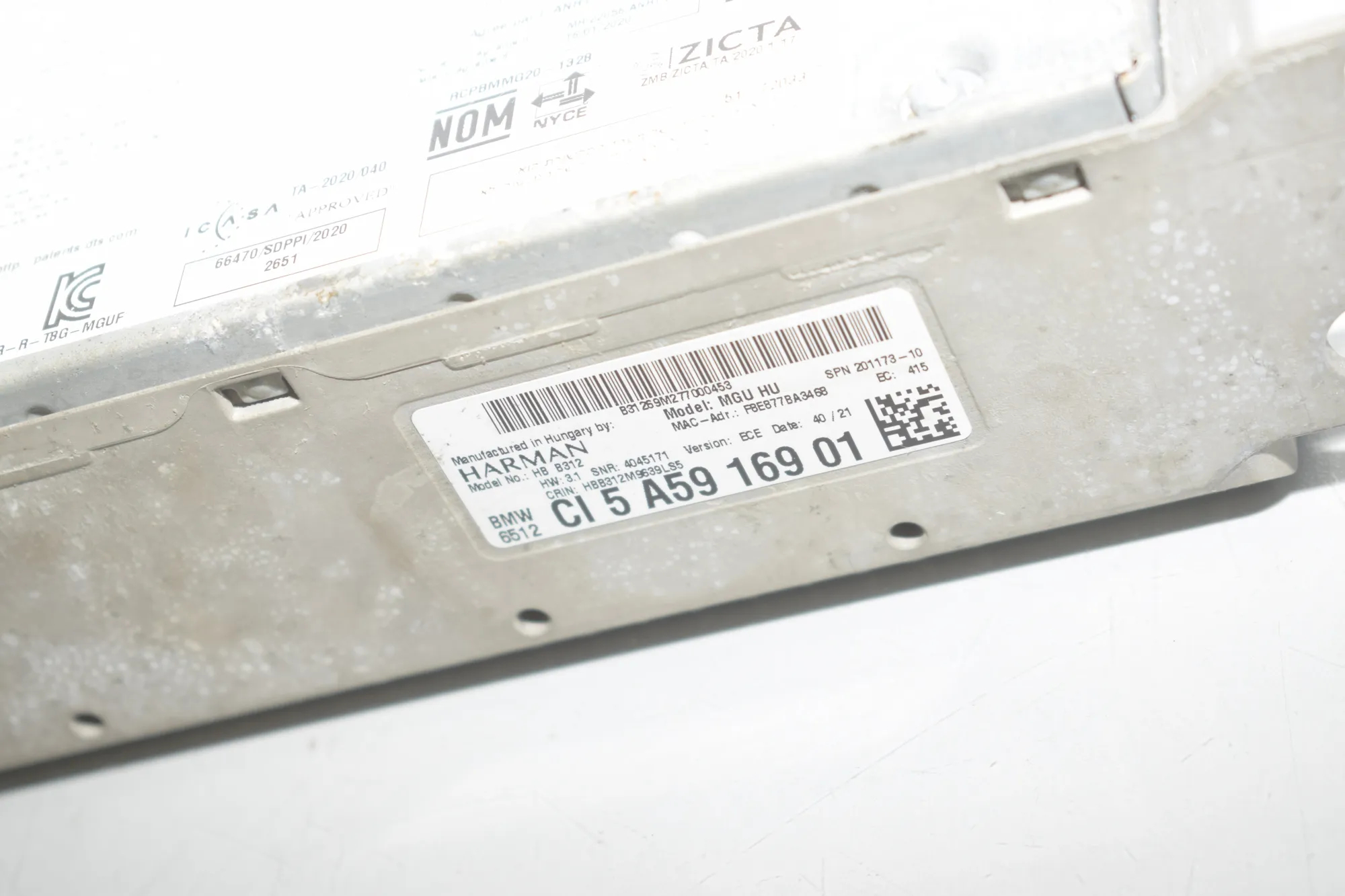 Navigation System – OEM 65509826555 · BMW 3 (G20, G28) (2018 - -) 330 e Plug-in-Hybrid 2021 – 13