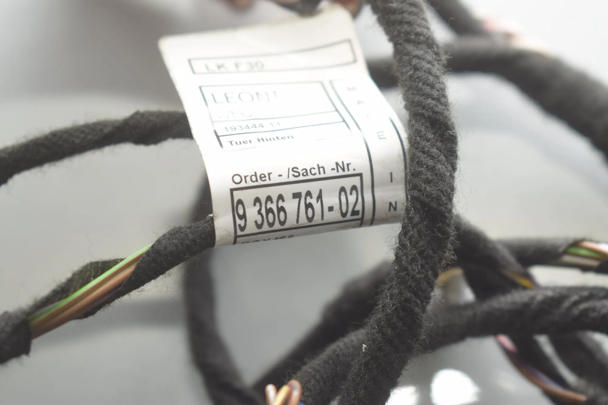 Rear Left Door Wiring – OEM 9366761 · BMW 3 Touring (F31) 335 d xDrive 2016 – 5