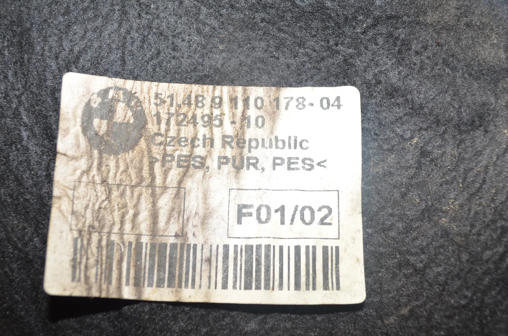Sound Insulation – OEM 9110178 · BMW 5 Touring (F11) 535 d xDrive 2011 – 5