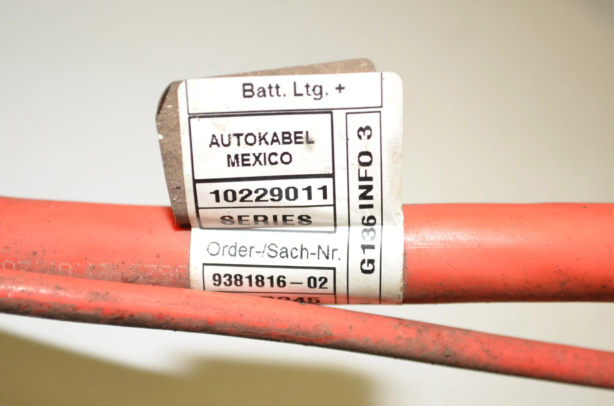 Positive Battery Cable – OEM 9381816 · BMW X6 (F16, F86) M 50 d 2016 – 4