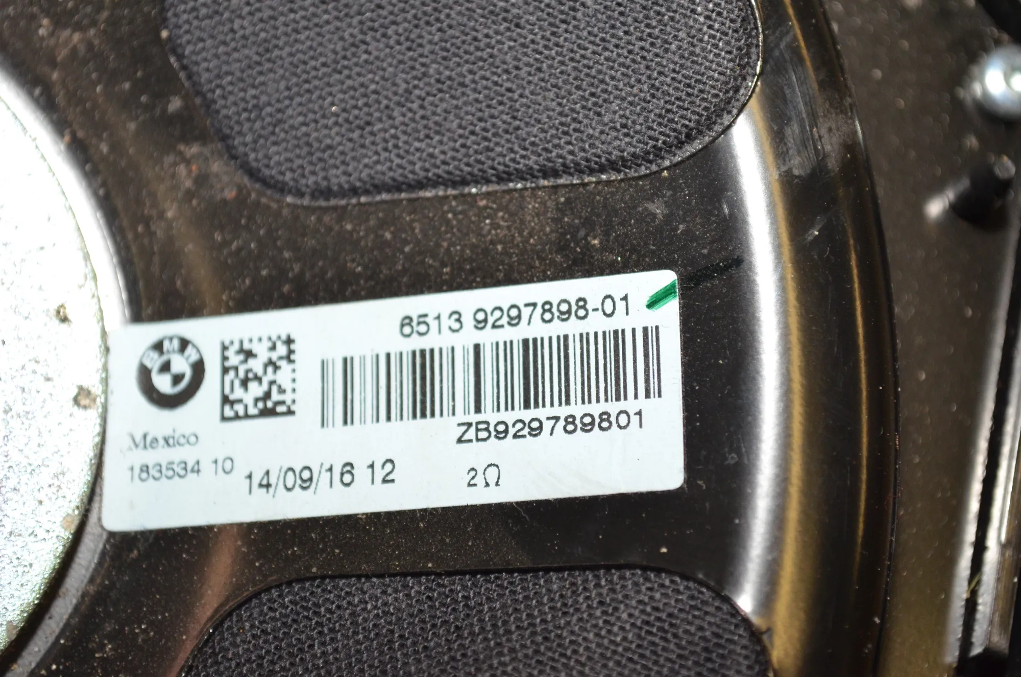 Sound Audio System Set – OEM 9351979 · BMW X6 (F16, F86) M 50 d 2016 – 10