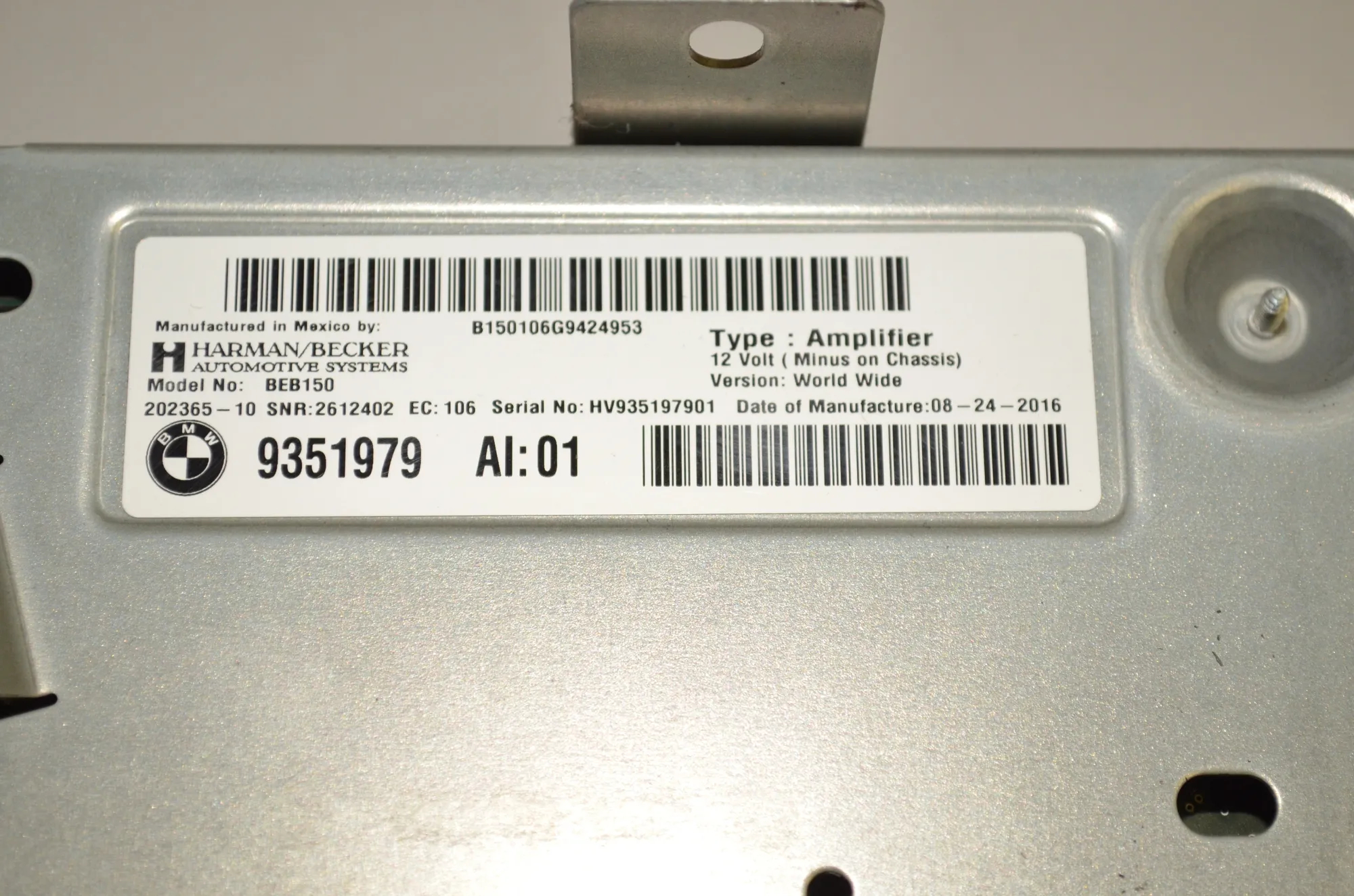 Sound Audio System Set – OEM 9351979 · BMW X6 (F16, F86) M 50 d 2016 – 5