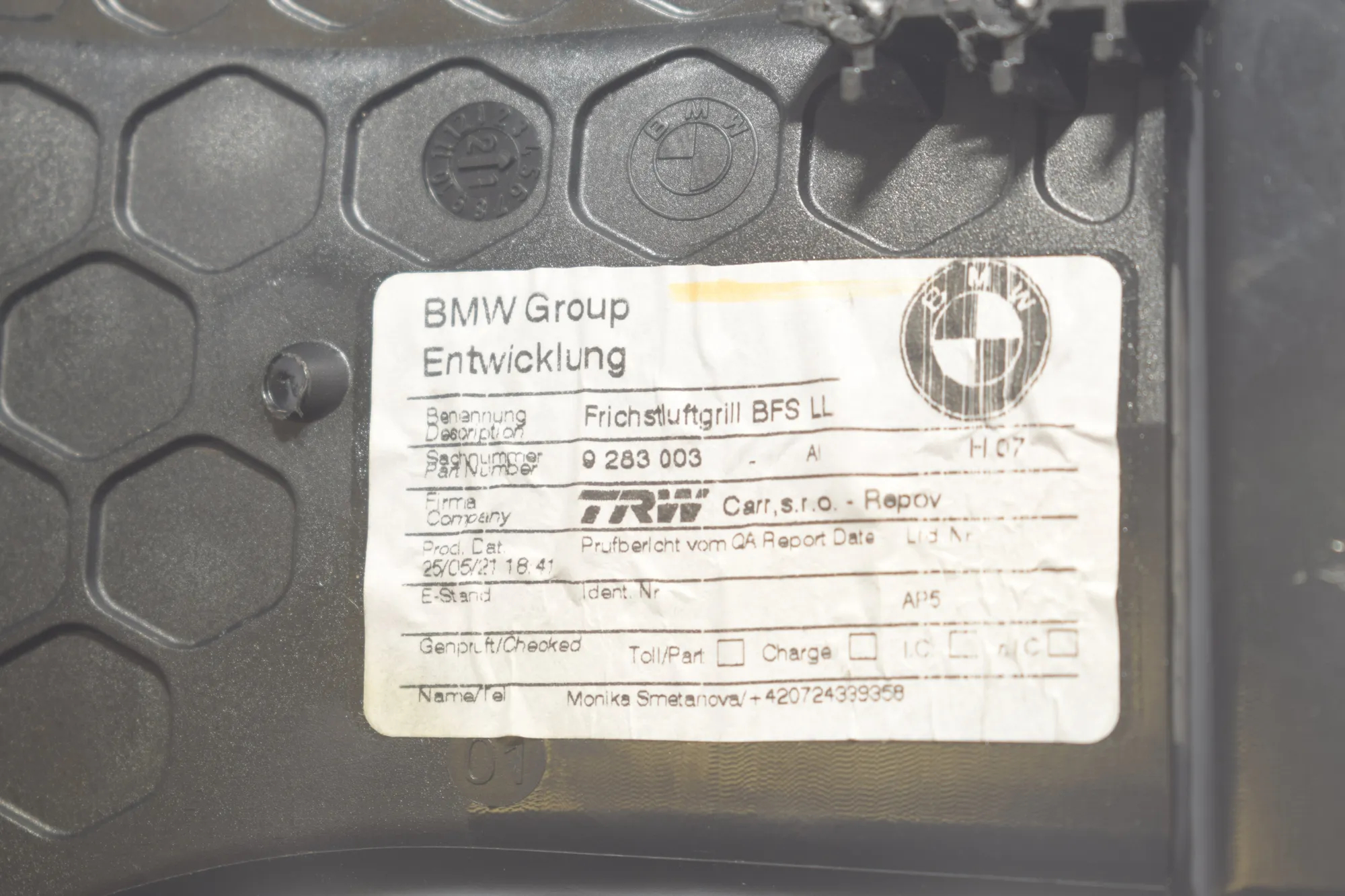 Dashboard Air Vents – OEM 9283003 · BMW i3 (I01) Electric 2019 – 5