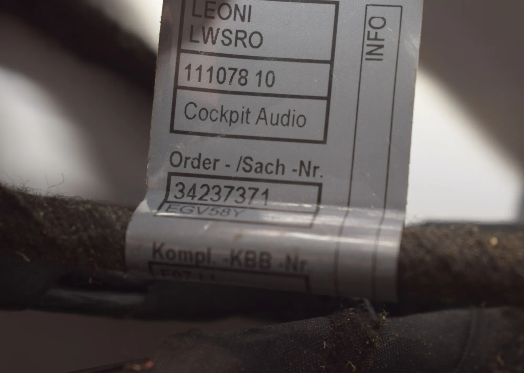 Sound Audio System Set – OEM 9211607 · BMW 5 Gran Turismo (F07) 530 d 2010 – 9