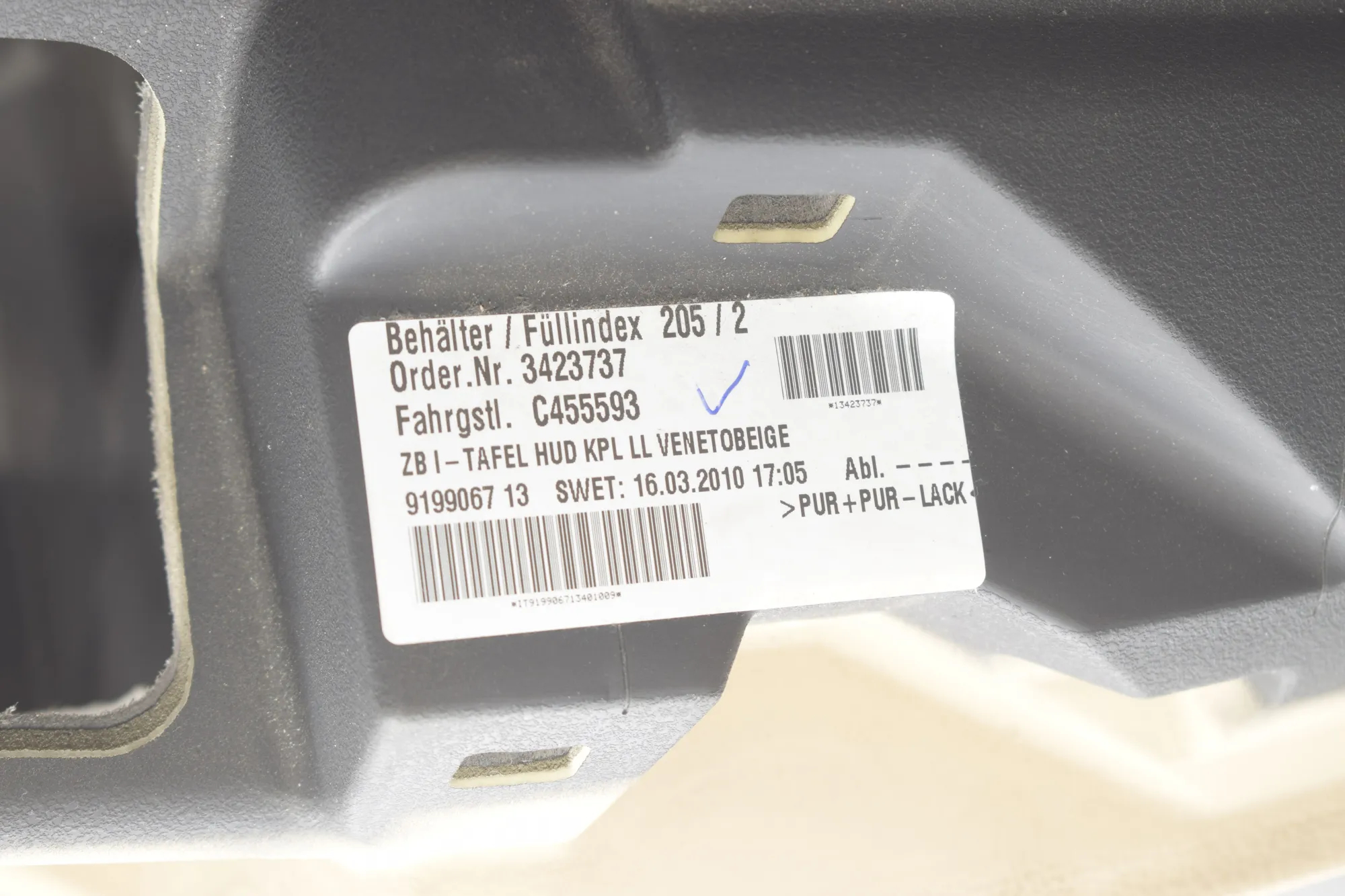 Dashboard – OEM 9199067 · BMW 5 Gran Turismo (F07) 530 d 2010 – 6