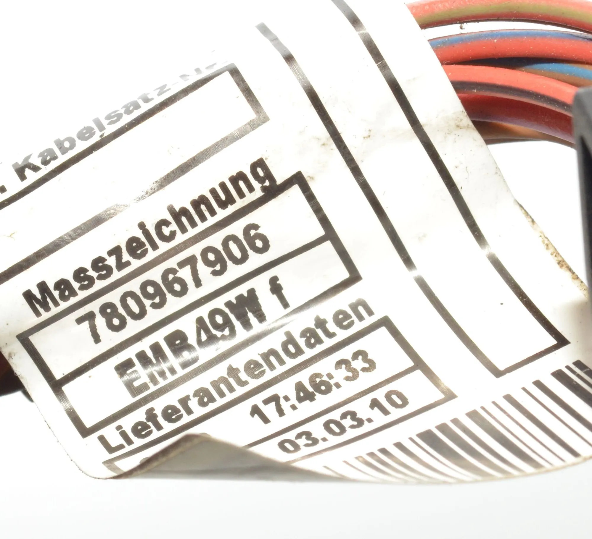 Fuel Injector Wire Connection – OEM 7809679 · BMW 5 Gran Turismo (F07) 530 d 2010 – 6