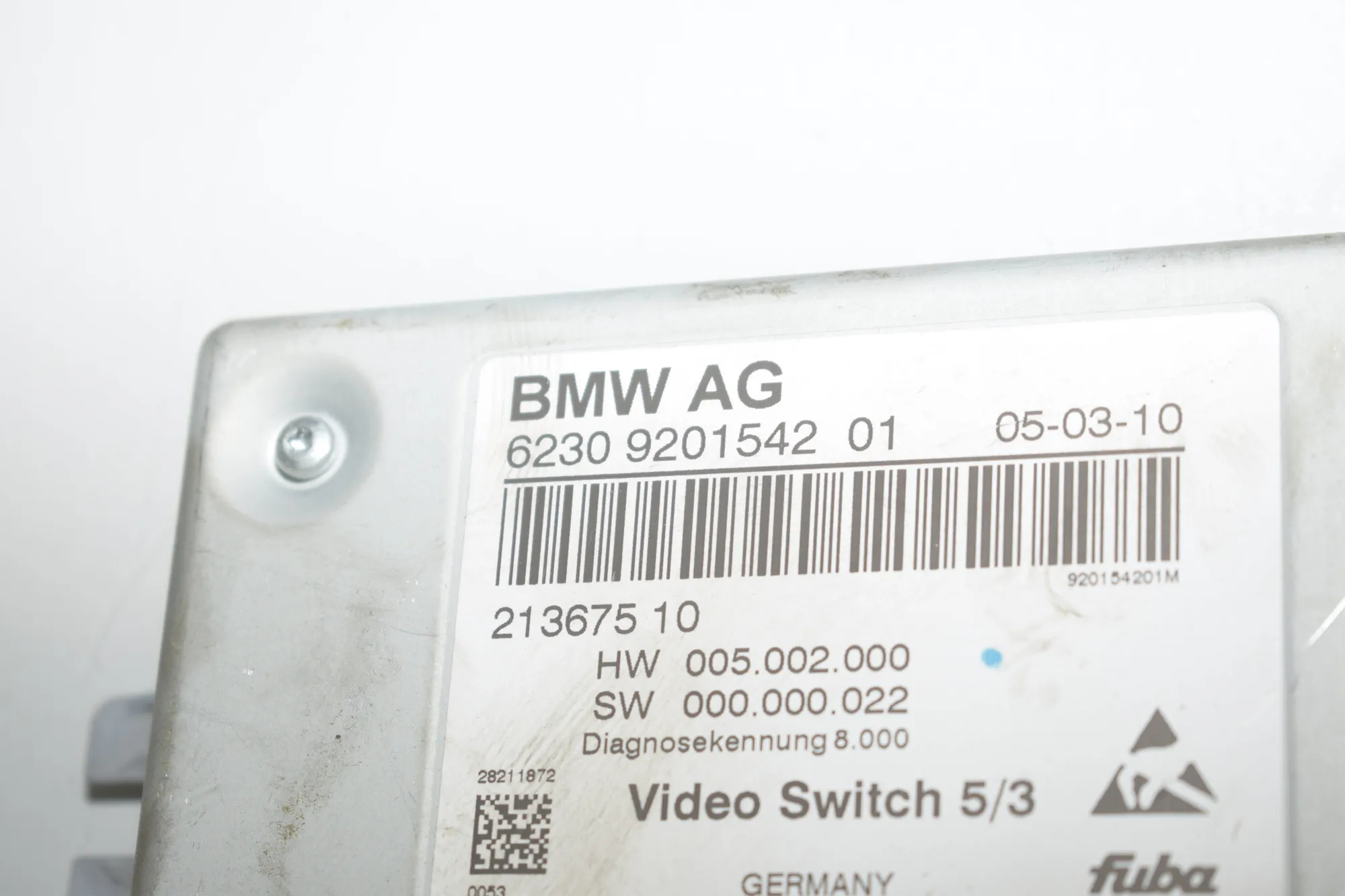 Other Control Units – OEM 9201542 · BMW 5 Gran Turismo (F07) 530 d 2010 – 5