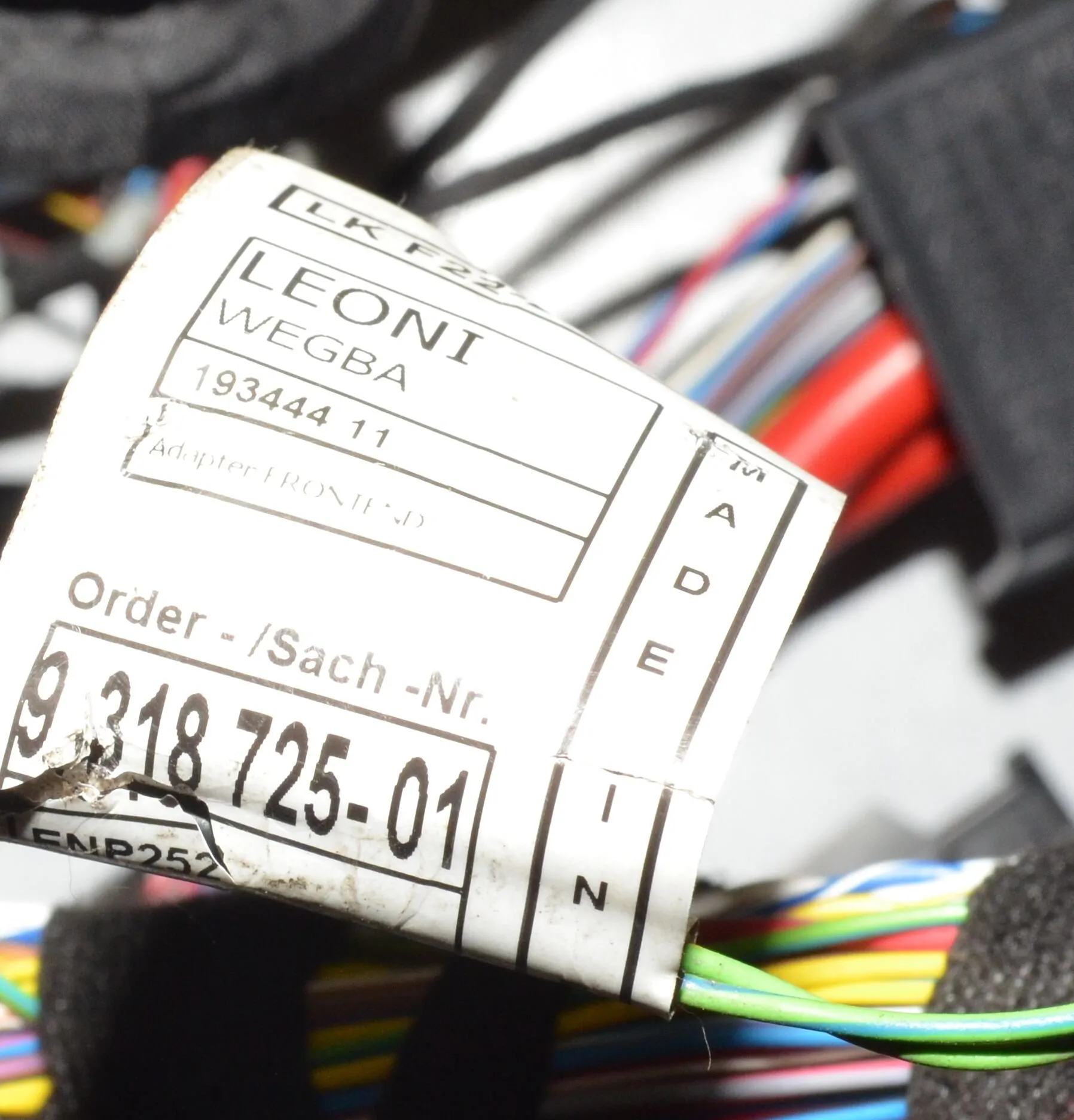 Cable Harness – OEM 9318725 · BMW 2 Coupe (F22, F87) 220 i 2014 – 10