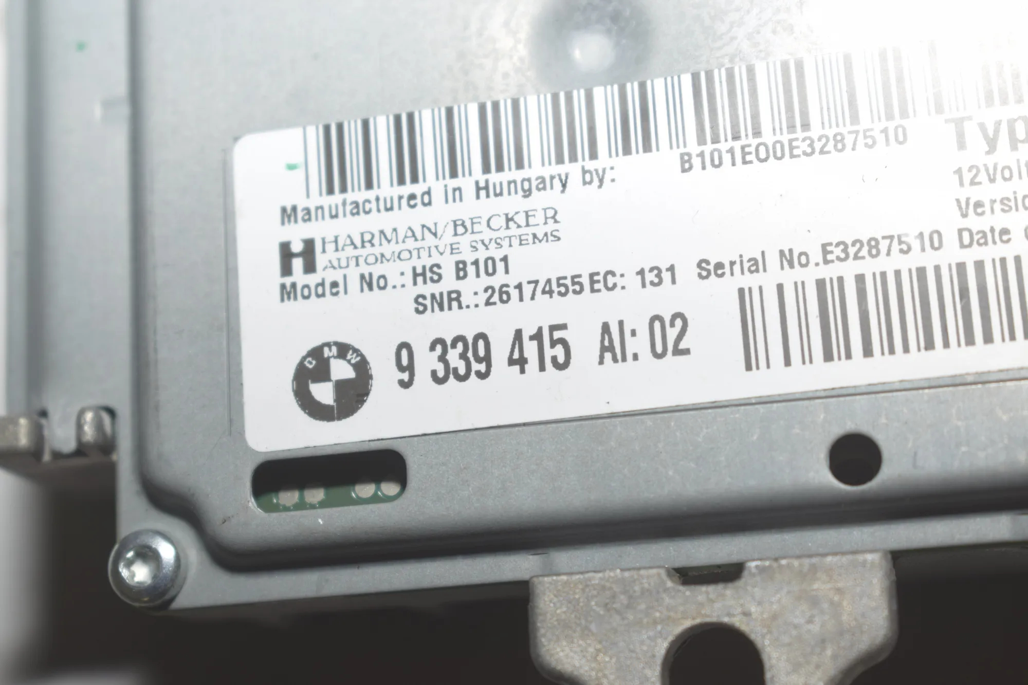 Sound Audio System Set – OEM 9192909 · BMW 5 Touring (F11) M 550 d xDrive 2014 – 16