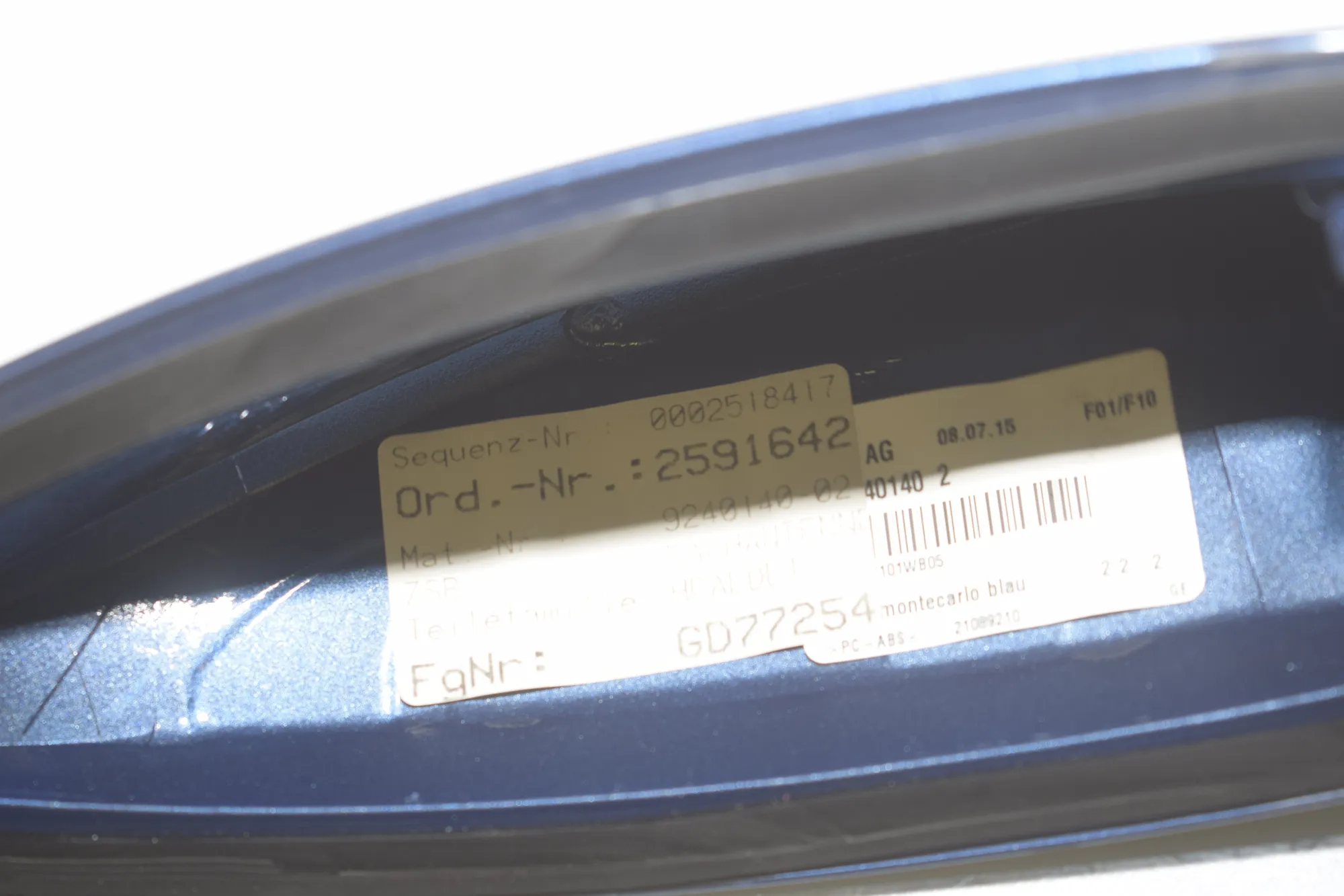 Antenna Trim – OEM 9240140 · BMW 5 (F10) M5 2015 – 5