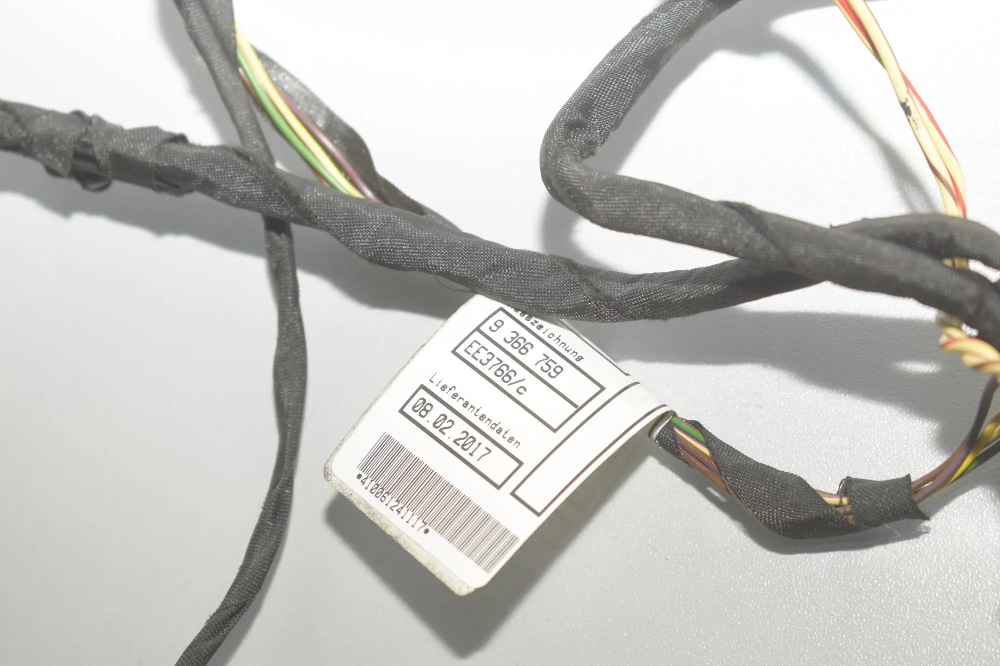 Rear Left Door Wiring – OEM 9366759 · BMW 3 (F30, F80) 320 i 2017 – 5