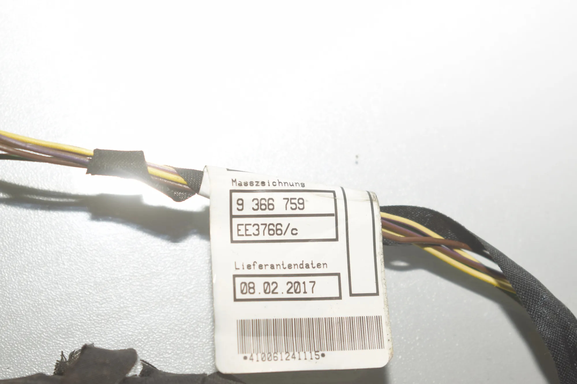 Rear Right Door Wiring – OEM 9366759 · BMW 3 (F30, F80) 320 i 2017 – 5