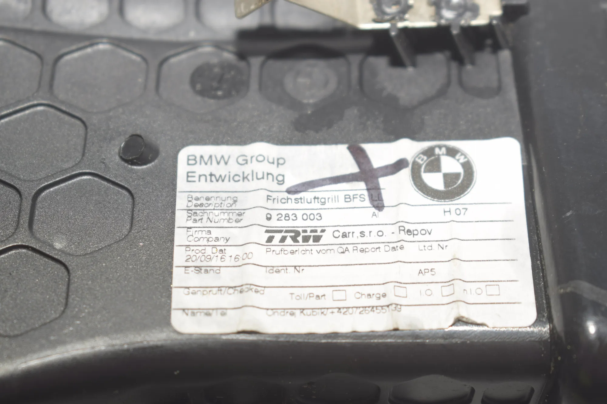 Dashboard Air Vents – OEM 9283003 · BMW i3 (I01) Hybrid 2016 – 7