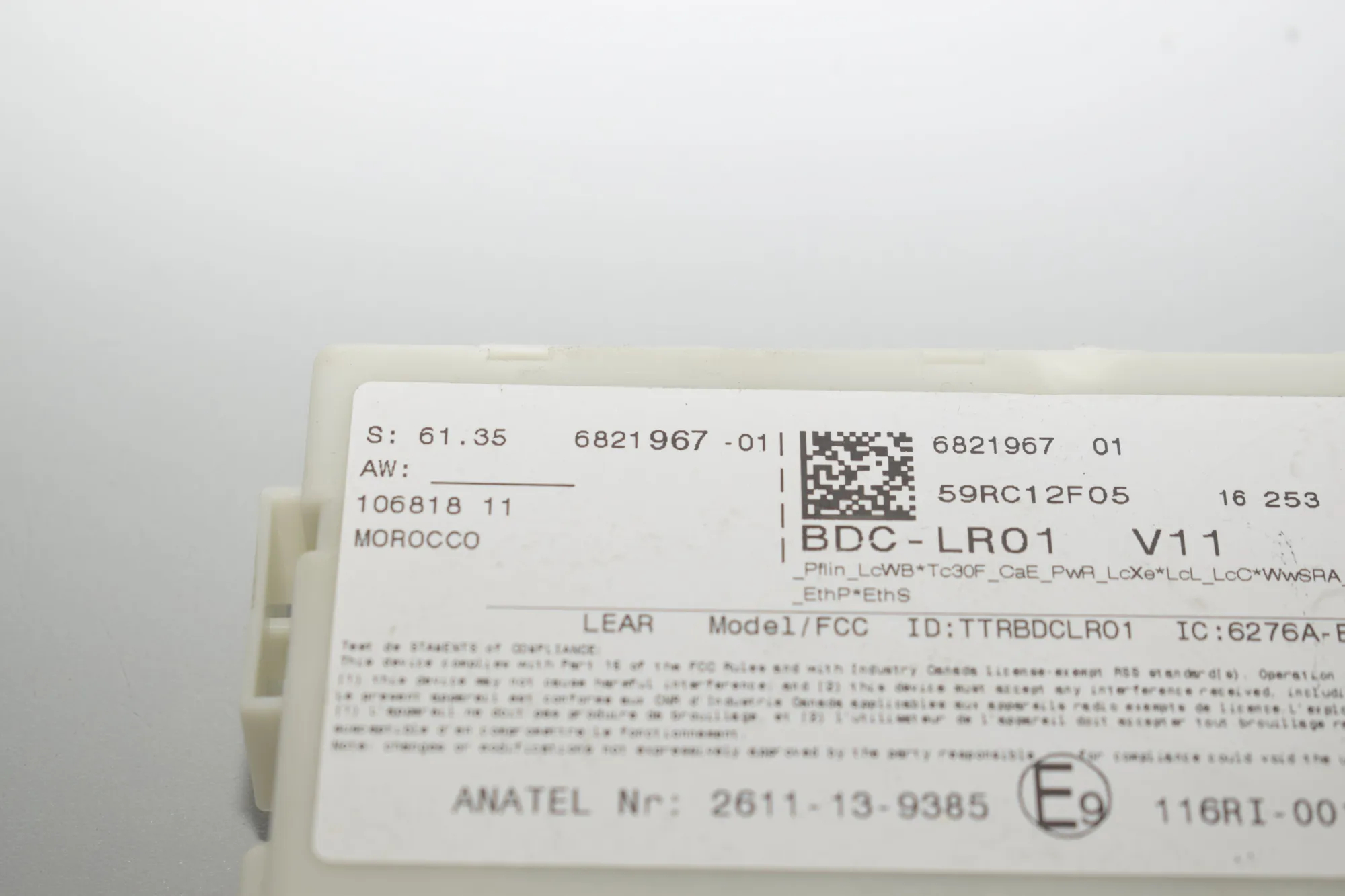 Other Control Units – OEM 6821967 · BMW i3 (I01) Hybrid 2016 – 7