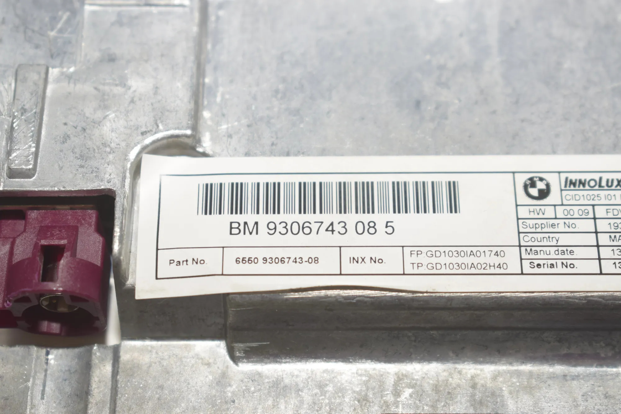 Navigation System – OEM 6829086 · BMW i3 (I01) Hybrid 2016 – 8