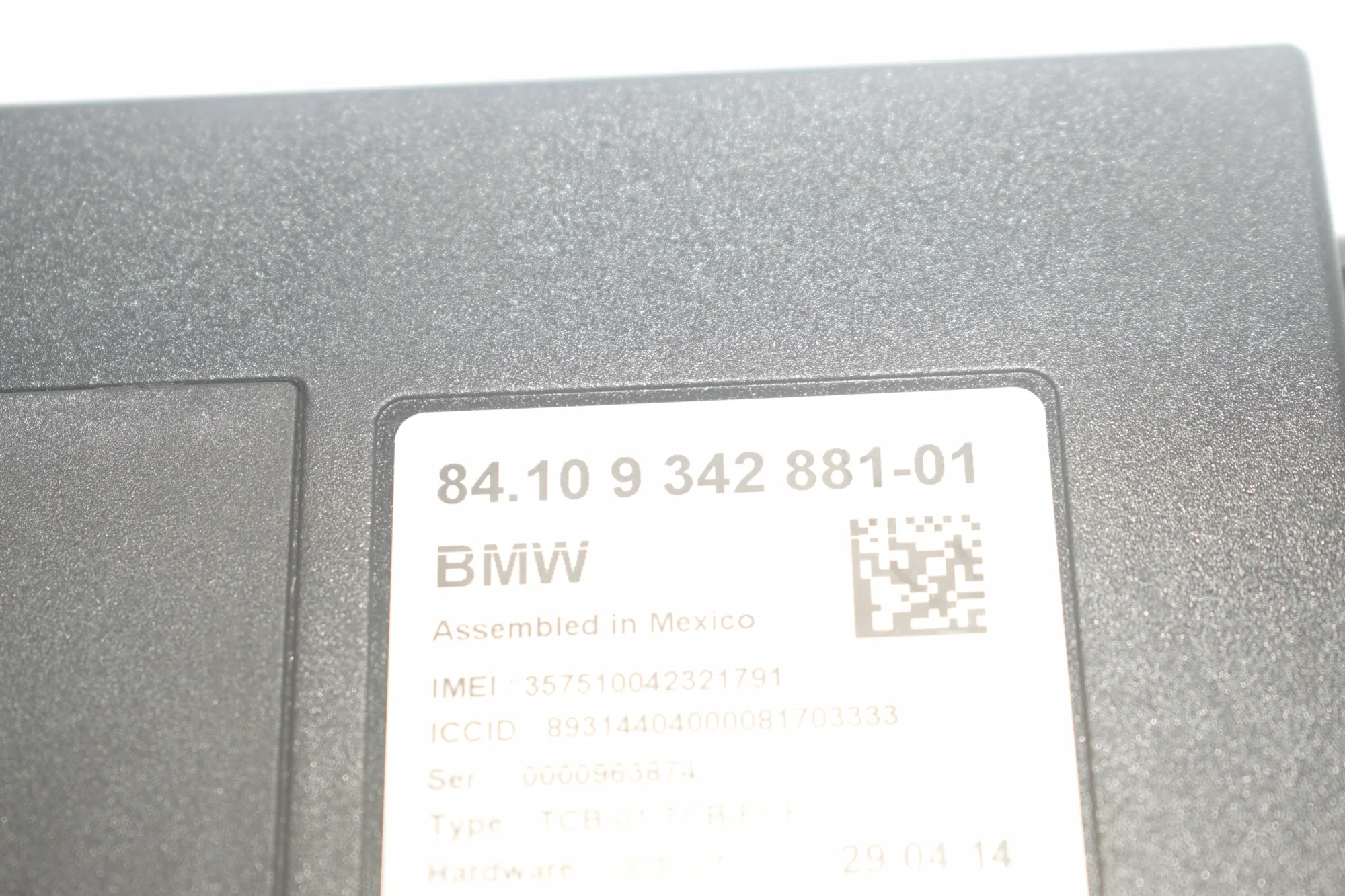 Bluetooth Control Unit – OEM 9342881 · BMW 3 (F30, F80) 320 i Efficient Dynamics 2014 – 5