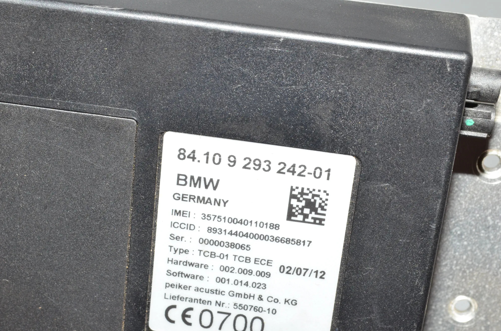 Bluetooth Control Unit – OEM 9293242 · BMW 5 Touring (F11) M 550 d xDrive 2012 – 6