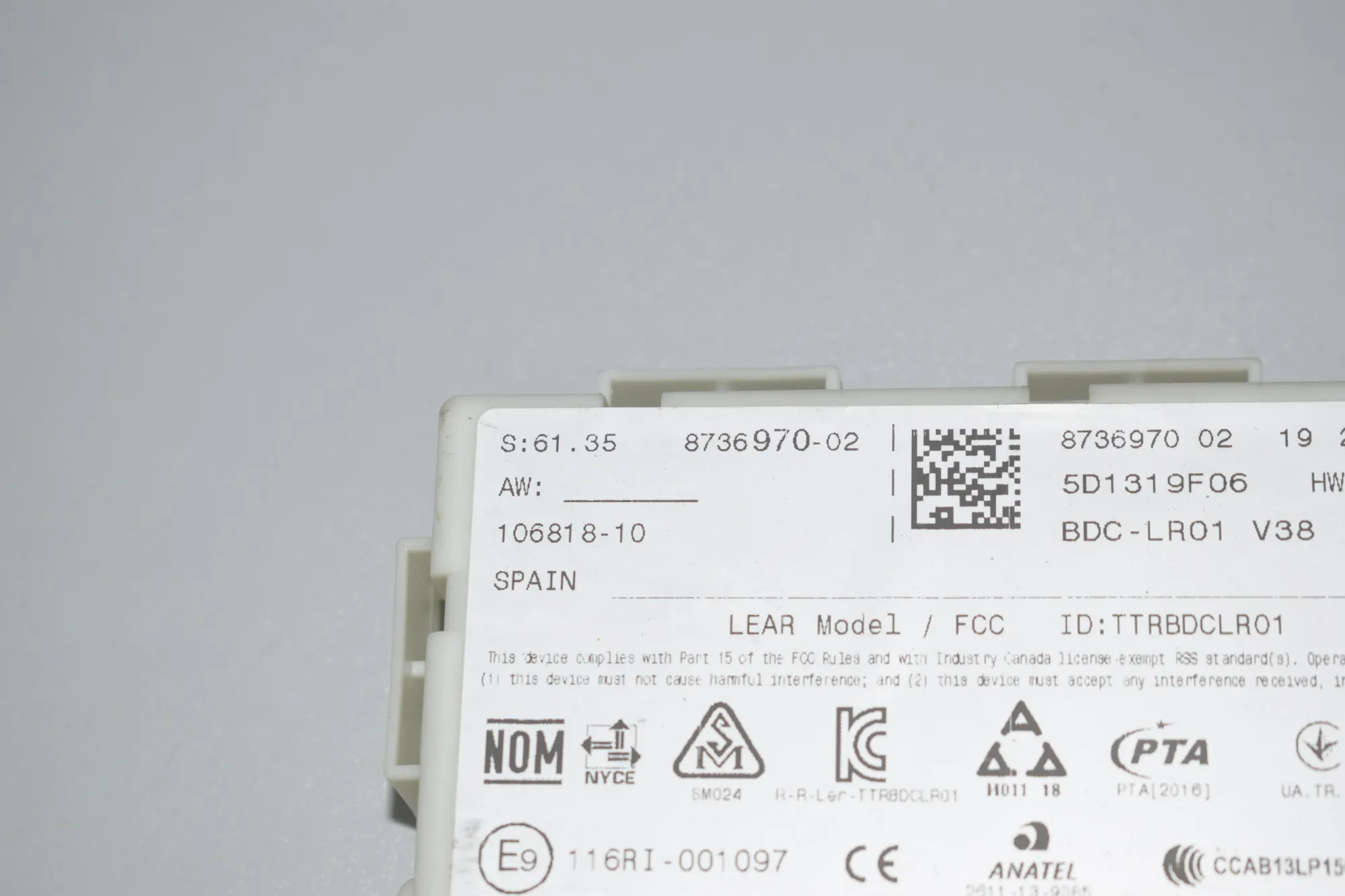 Engine Ignition ECU Set – OEM 8736970 · BMW 2 Gran Tourer (F46) 218 d 2019 – 13