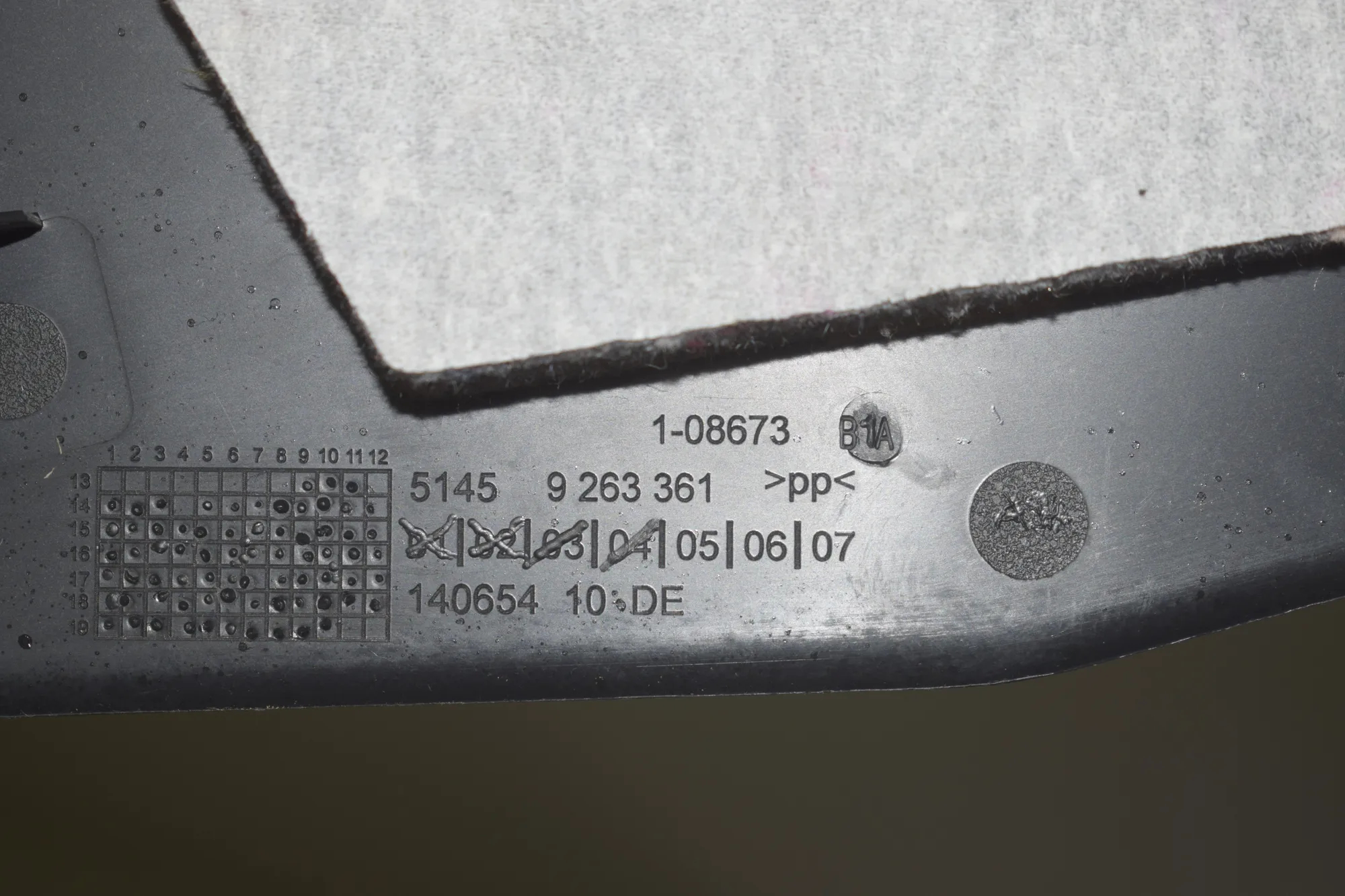 Dashboard Trim – OEM 9263361 · BMW 2 Gran Tourer (F46) 218 d 2019 – 5