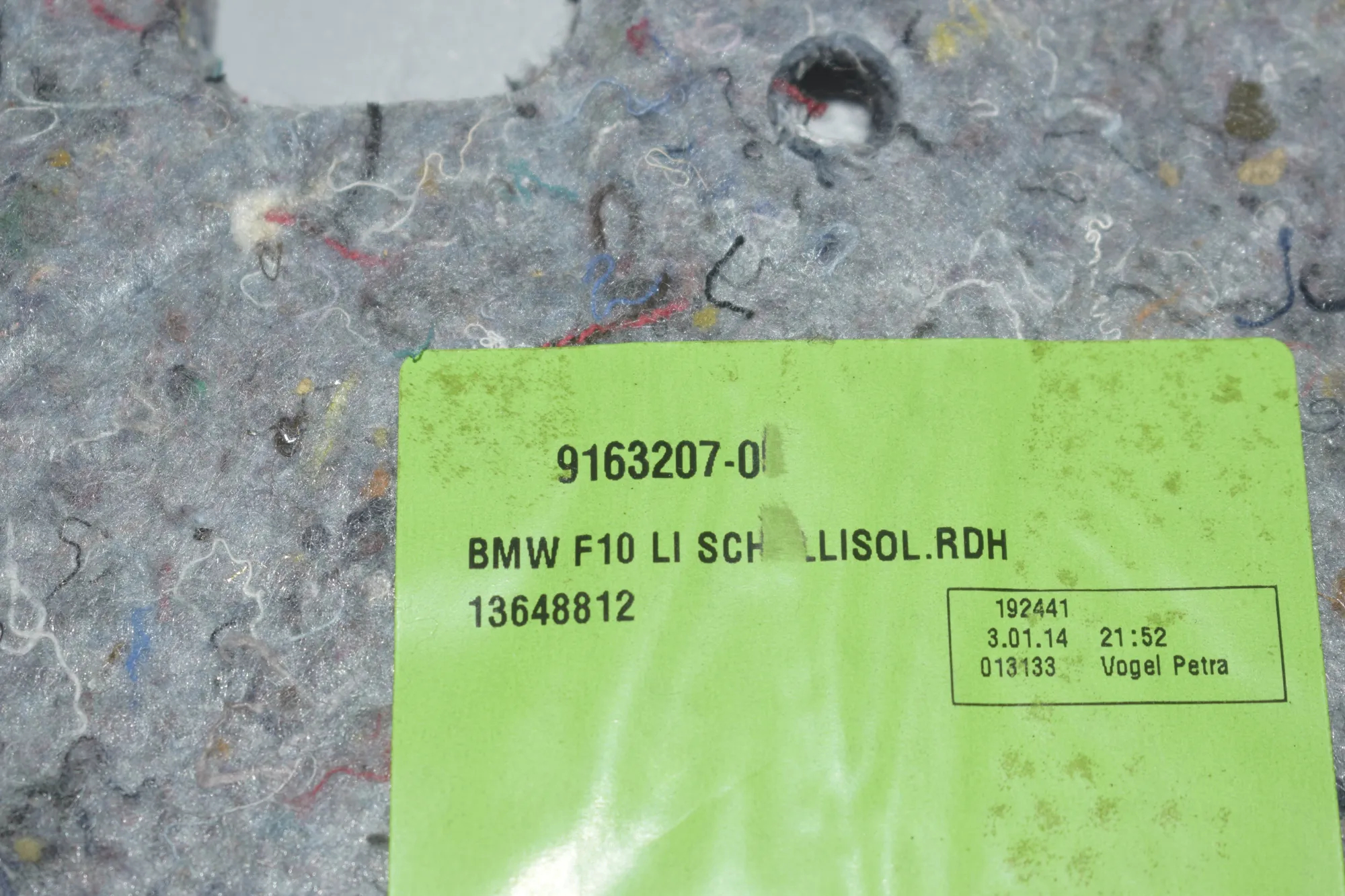 Other Body Parts – OEM 9163207 · BMW 5 (F10) 530 d 2014 – 5
