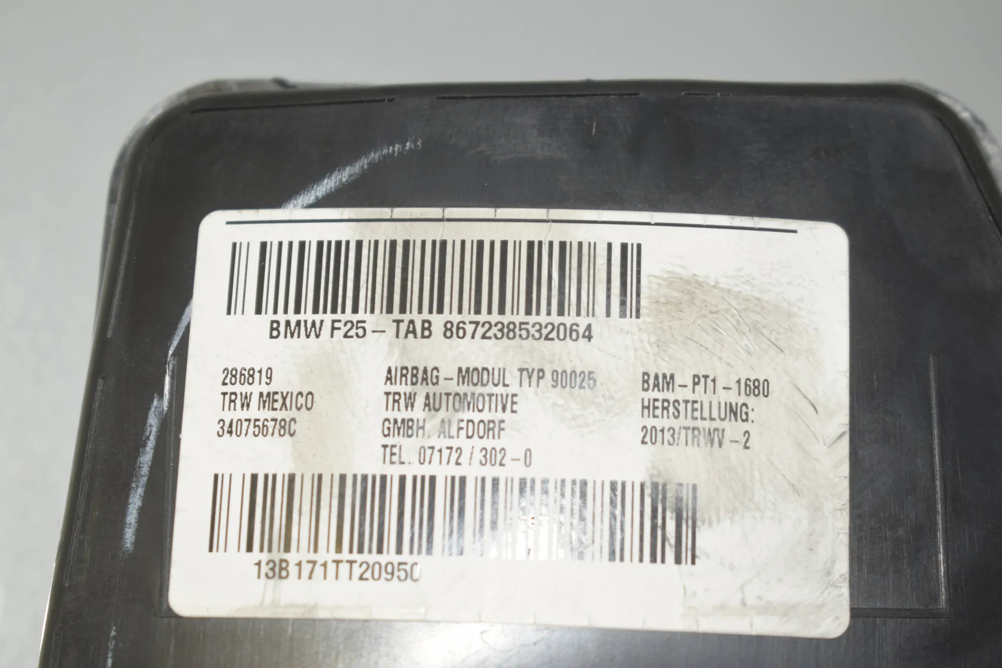 Front Right Seat Safety Bag SRS – OEM 7238532 · BMW X3 (F25) xDrive 35 d 2013 – 5