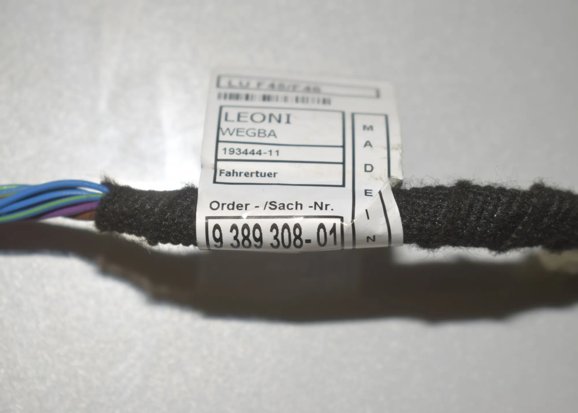 Front Left Door Wiring – OEM 9389308 · BMW 2 Active Tourer (F45) 218 d 2016 – 4
