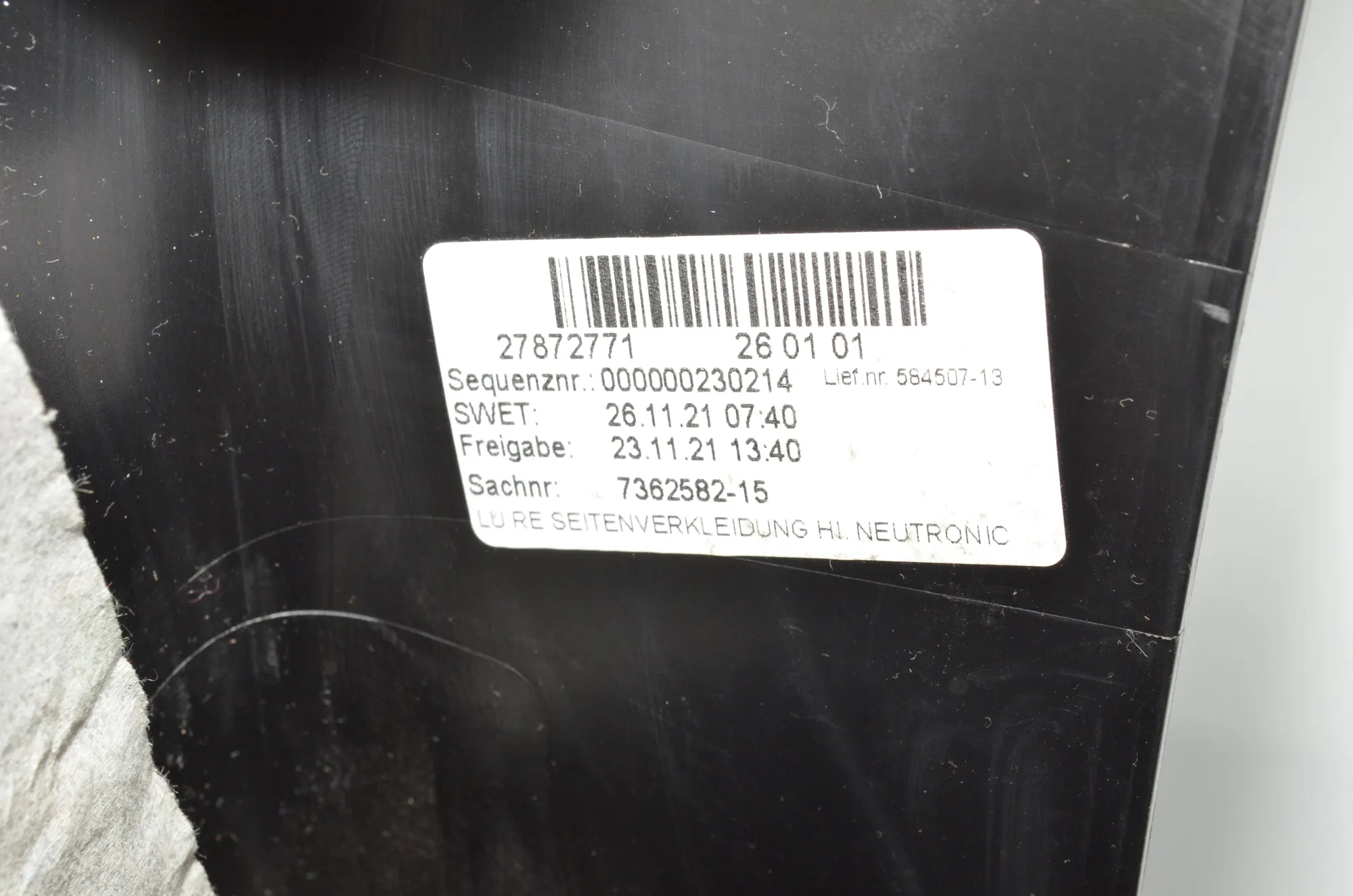Right Side Pillar Trim – OEM 7362582 · BMW i3 (I01) BMW i3 (I01) Electric 2019 – 5