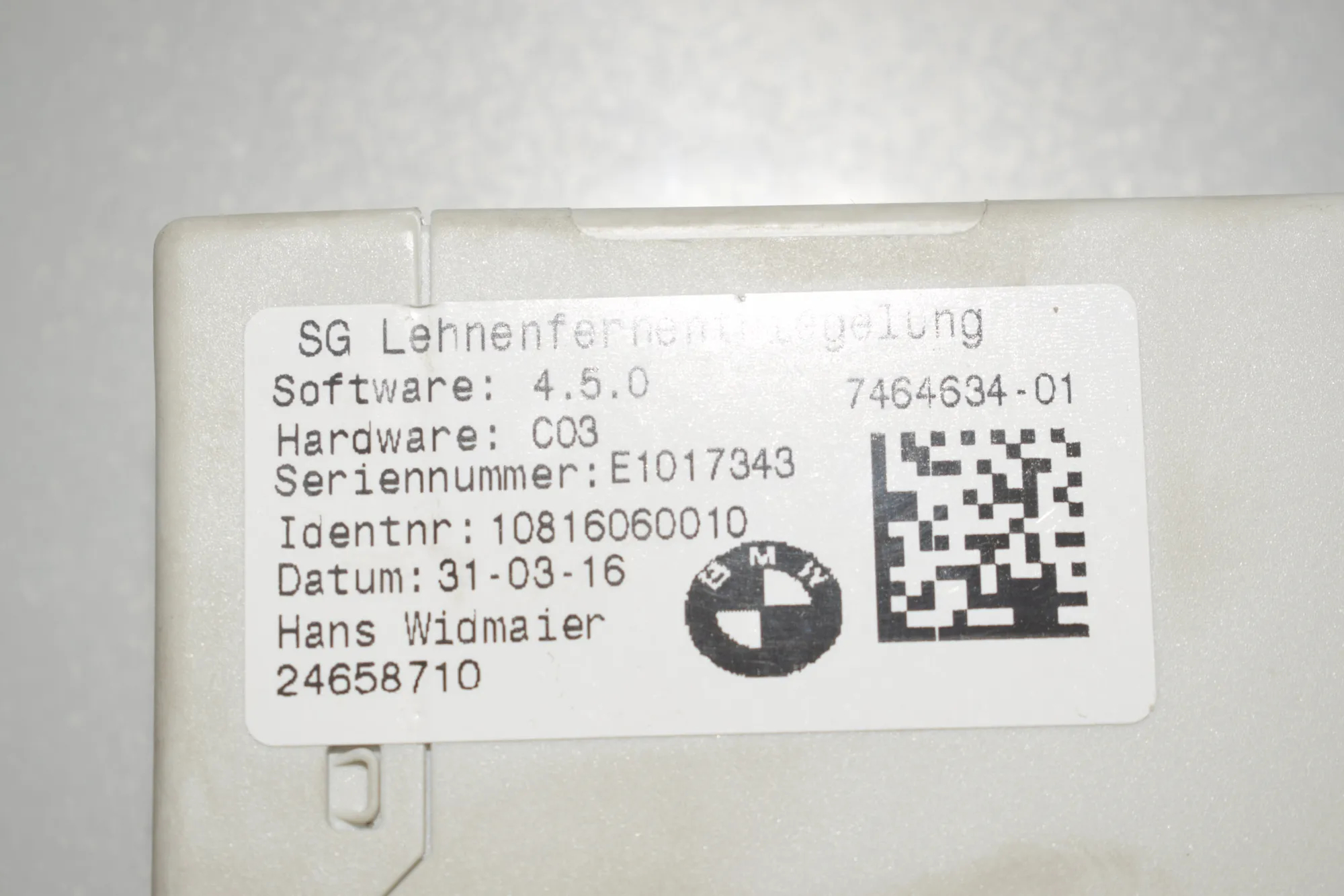 Other Control Units – OEM 7464634 · BMW 2 Active Tourer (F45) 218 d 2016 – 6