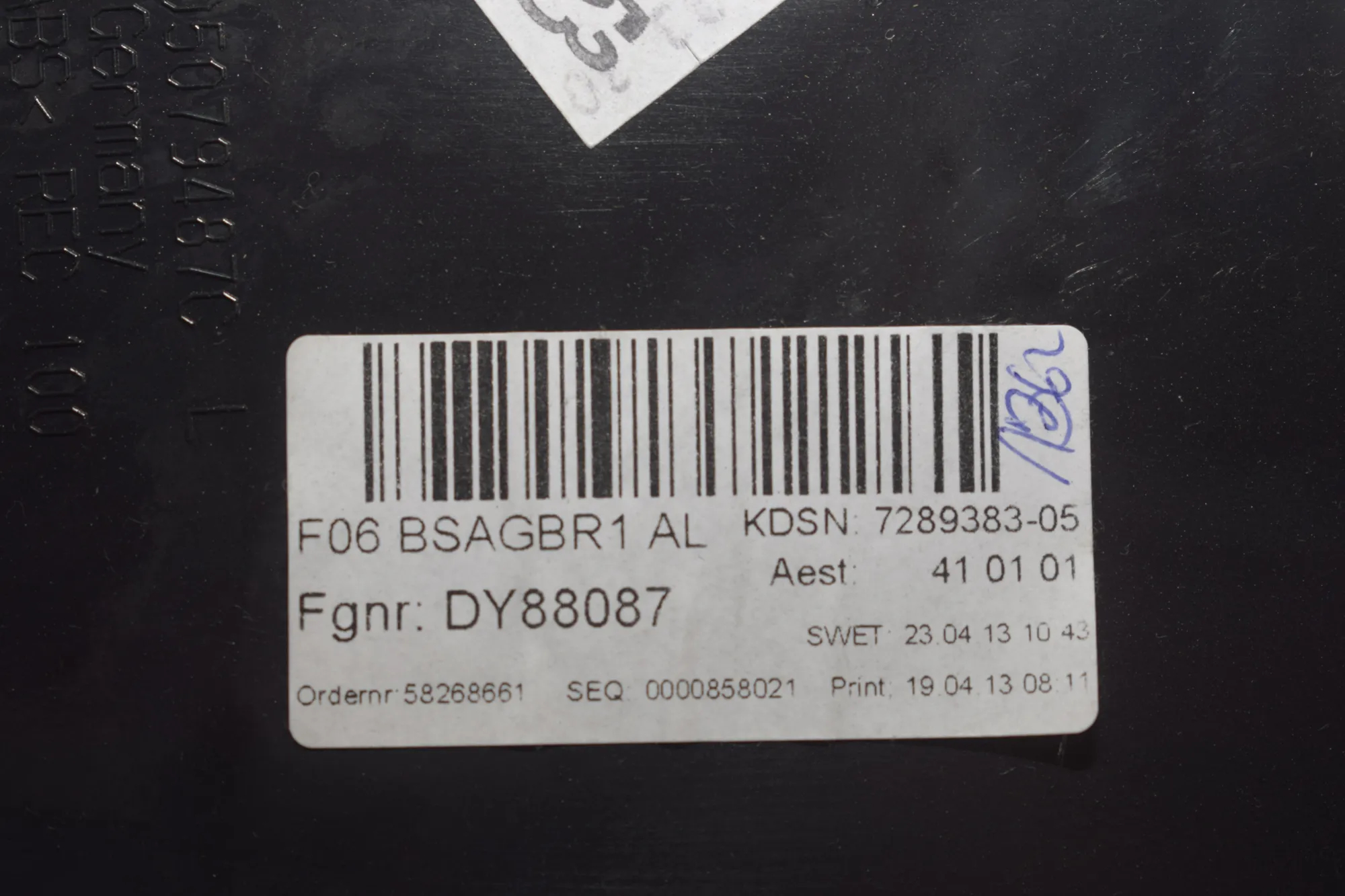 Left Side B Pillar Trim – OEM 7289383 · BMW 6 Gran Coupe (F06) 640 d 2013 – 6