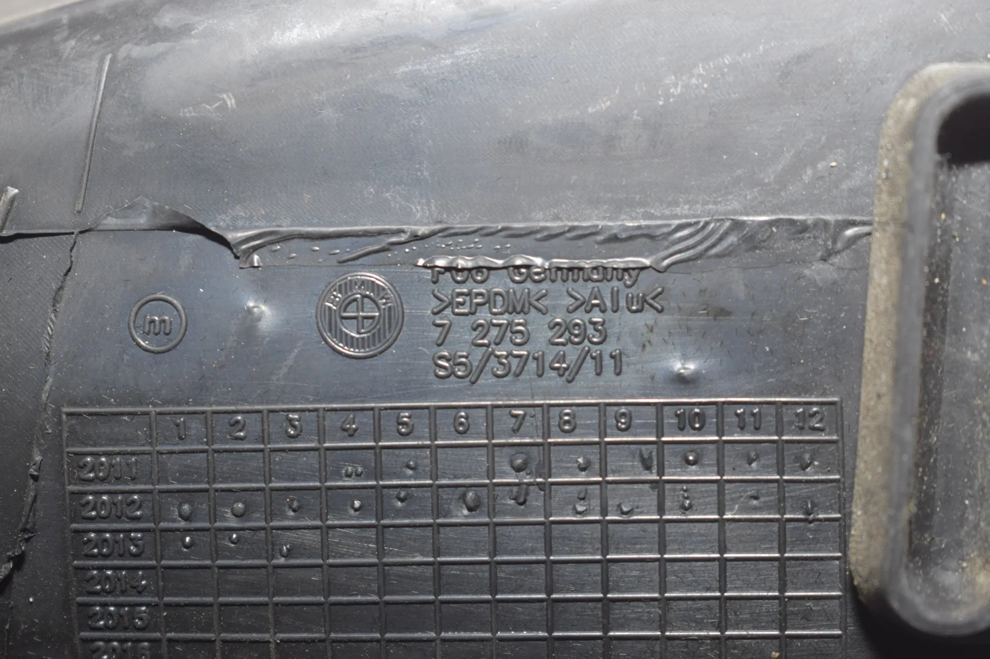 Front Left Door Seal Rubber – OEM 7275293 · BMW 6 Gran Coupe (F06) 640 d 2013 – 6